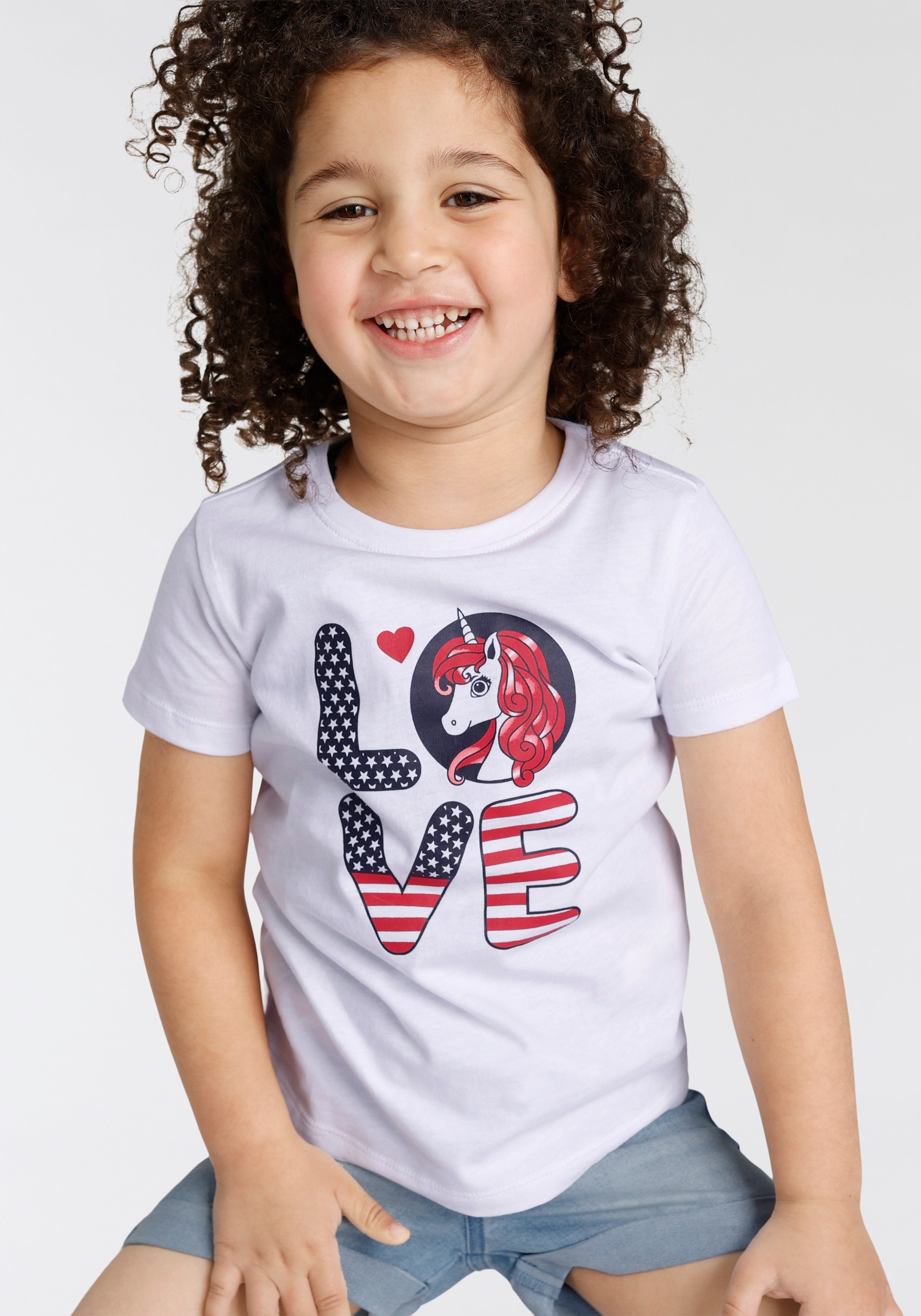 KIDSWORLD T-Shirt »LOVE«, Basic Form