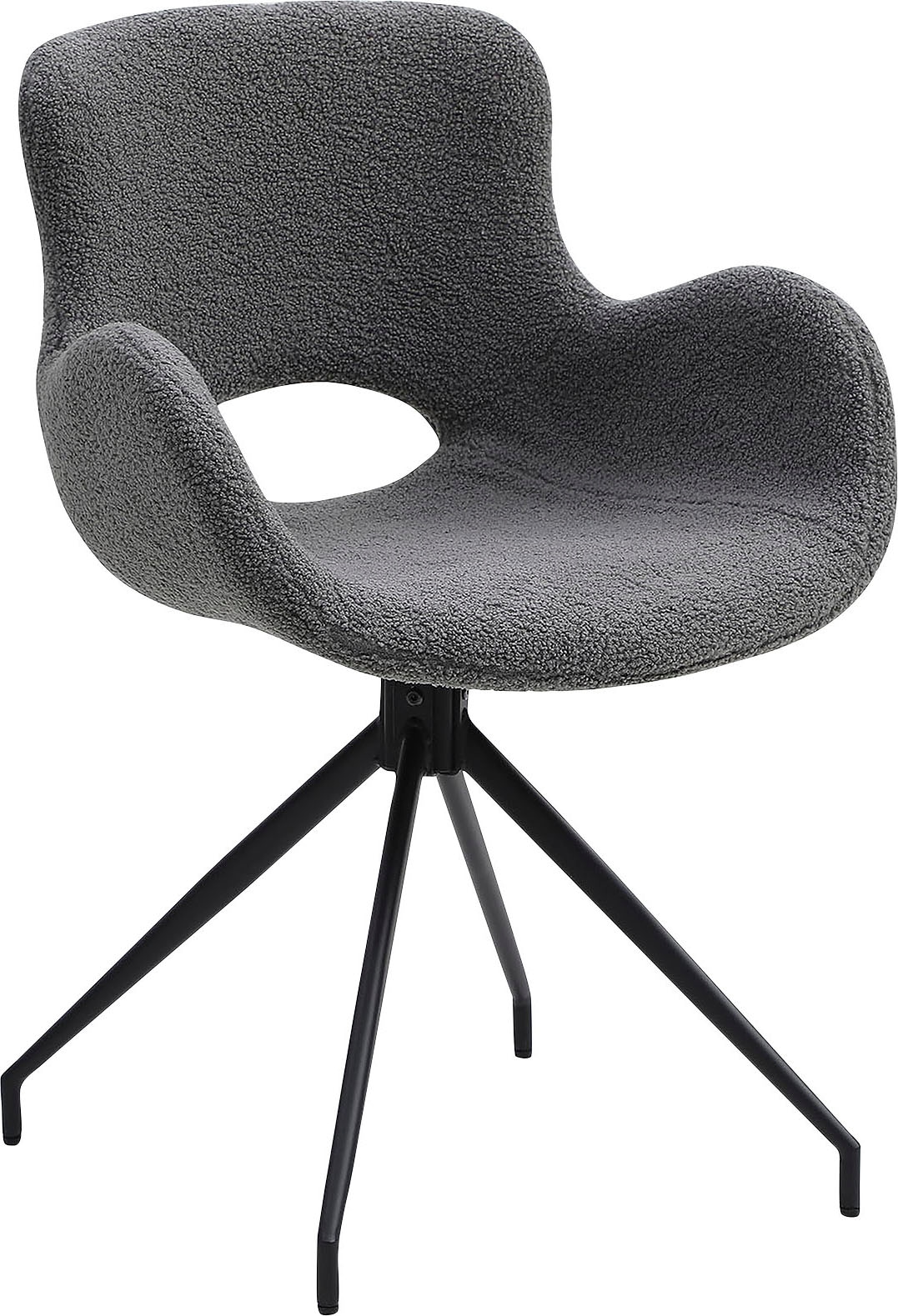 SalesFever Esszimmerstuhl, shoppen | mit Sitzfläche, Jelmoli-Versand Rücken 180° der (100% unter Drehplatte online Struktur Cut-Out Polyester)