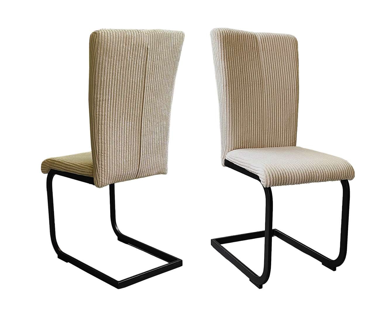 Home affaire Freischwinger »Oliver«, (Set), 2 St., Cord, Stuhl belastbar bis 120 Kg