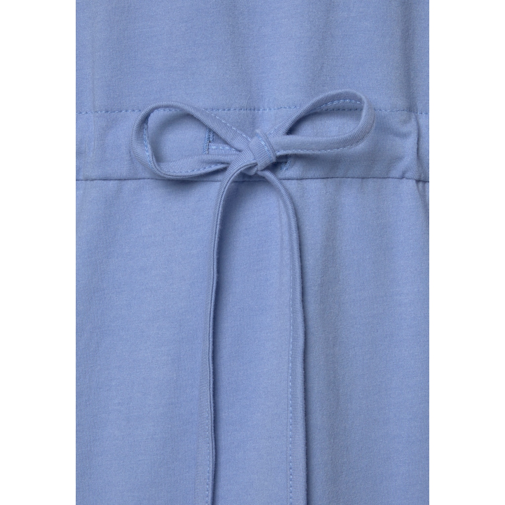 Beachtime Jerseykleid, mit Tunnelzug und Taschen, Sommerkleid aus Baumwoll-Mix