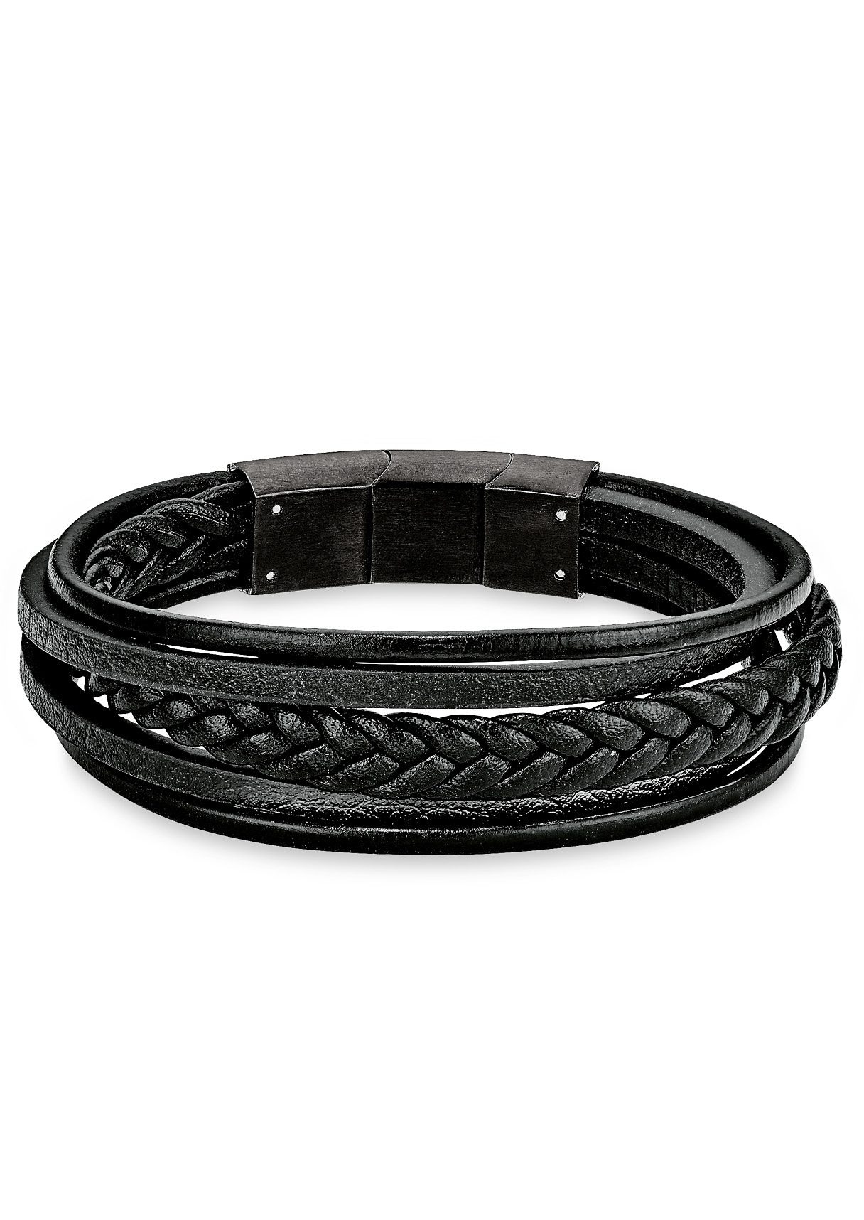 s.Oliver Armband »2027411«, aus Edelstahl online Jelmoli-Versand | shoppen + Leder