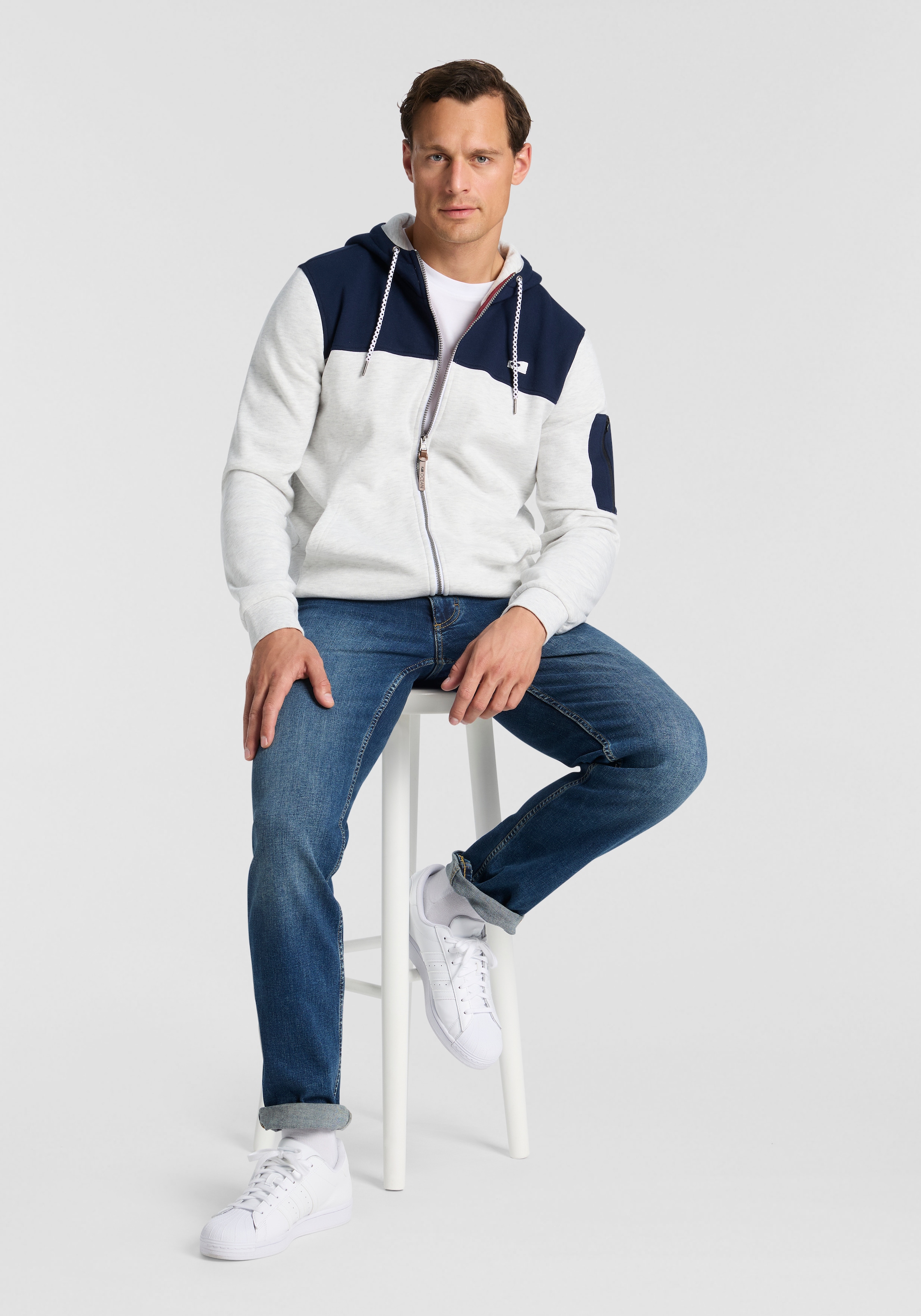 Ocean Sportswear Sweatjacke, Innen weich angeraut