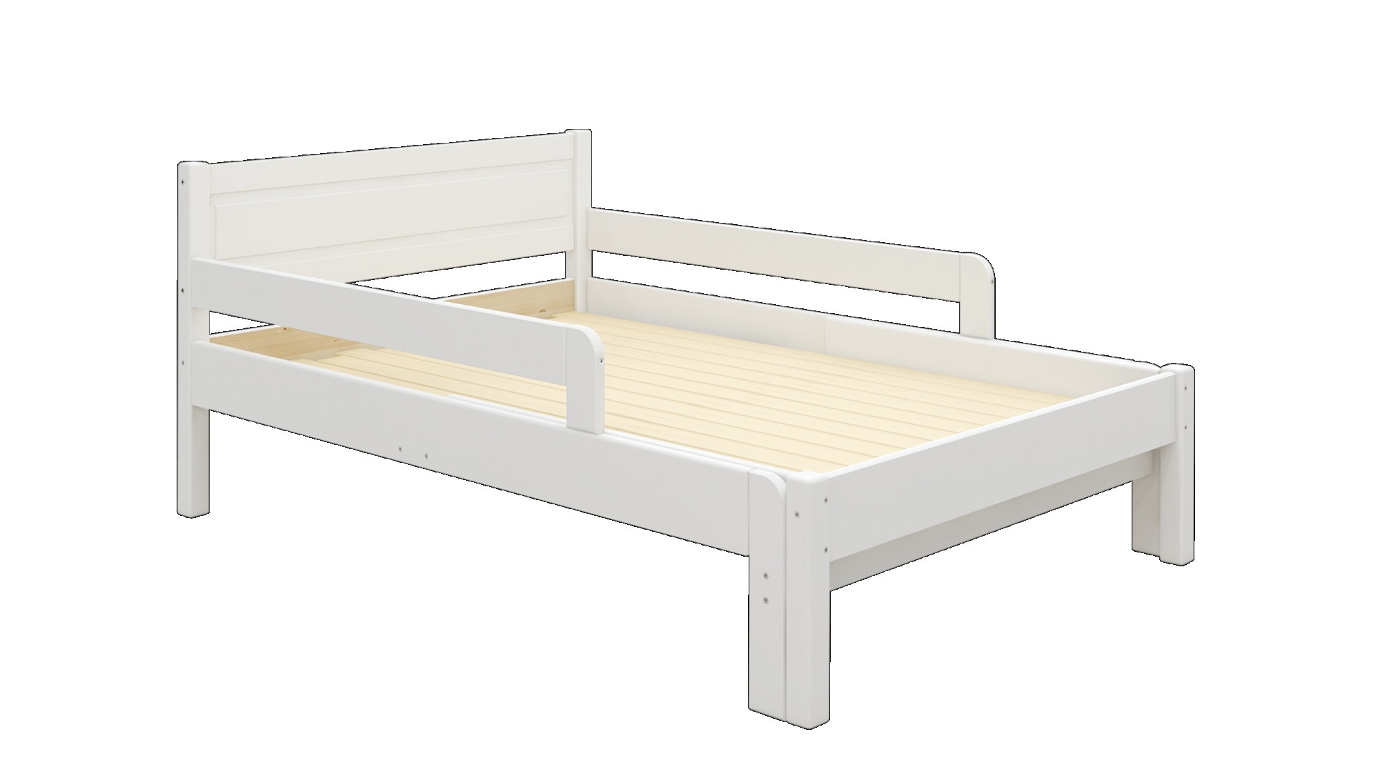 OTTO home Kinderbett »Hero, Bett, Massivholzbett, ausziehbar von 140 bis 200 cm«, aus massiver Kiefer, inklusive Lattenrost, Kassettenoptik, FSC®