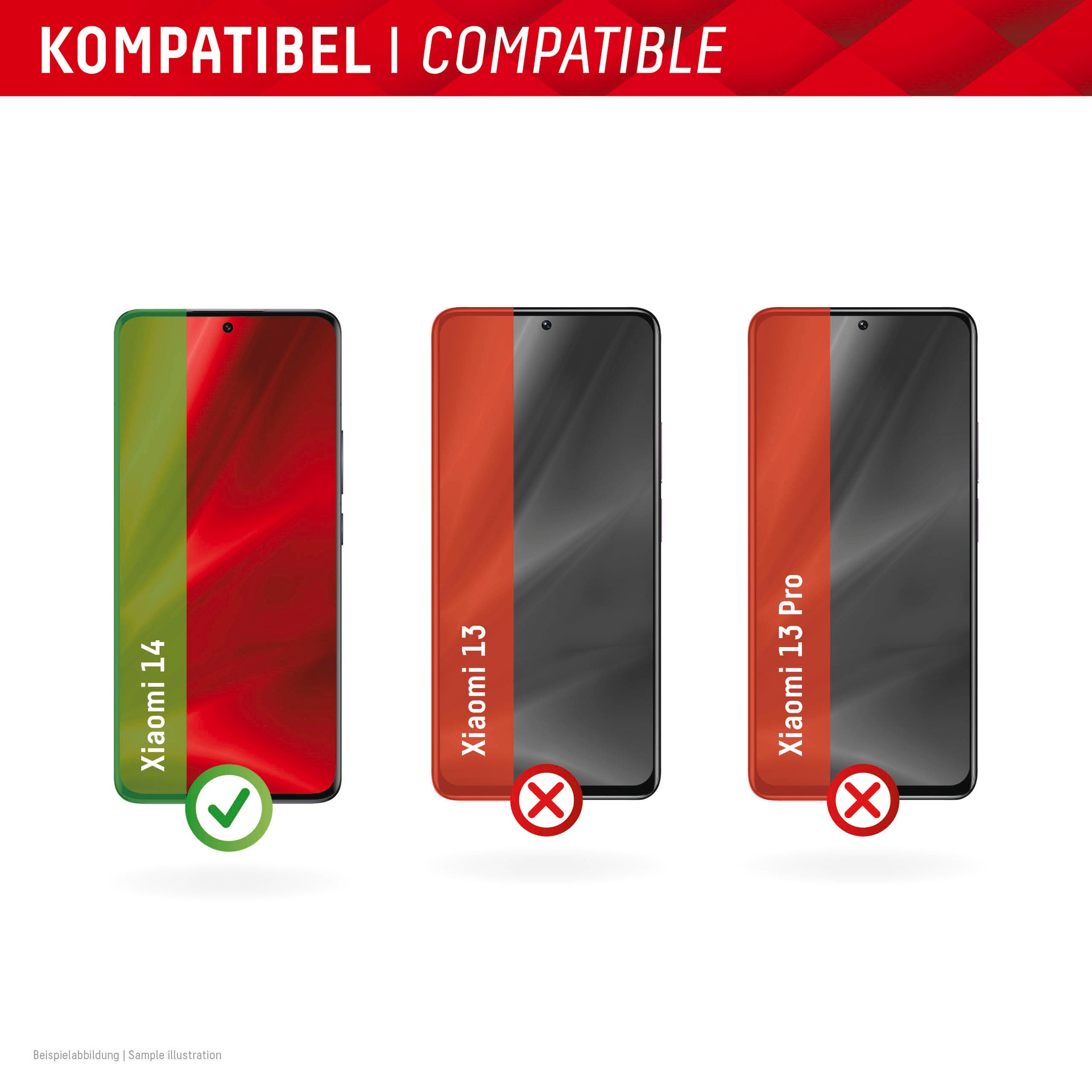 Displex Displayschutzglas »Real Glass«, für Xiaomi 14, (1 St.), Bildschirmschutz, Displayschutzfolie,Einfach anbringen,kratz-&stossfest