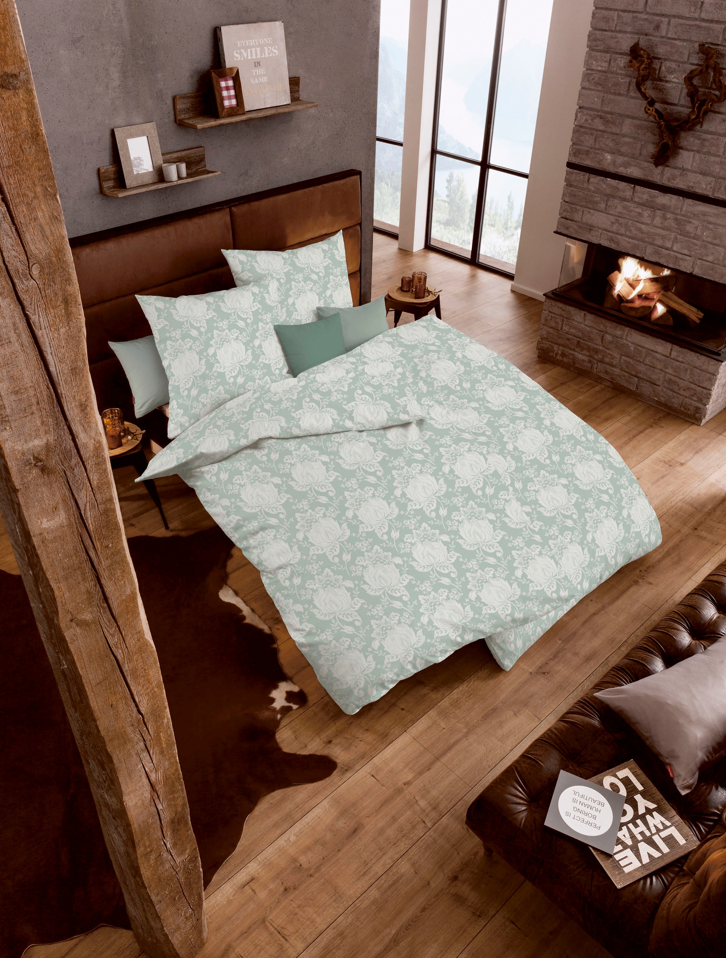 fleuresse Bettwäsche "Lech 4390" 2 Stk. Jacquard Flanell, Baumwolle, in Gr. 135x200, 155x220, 200x200cm