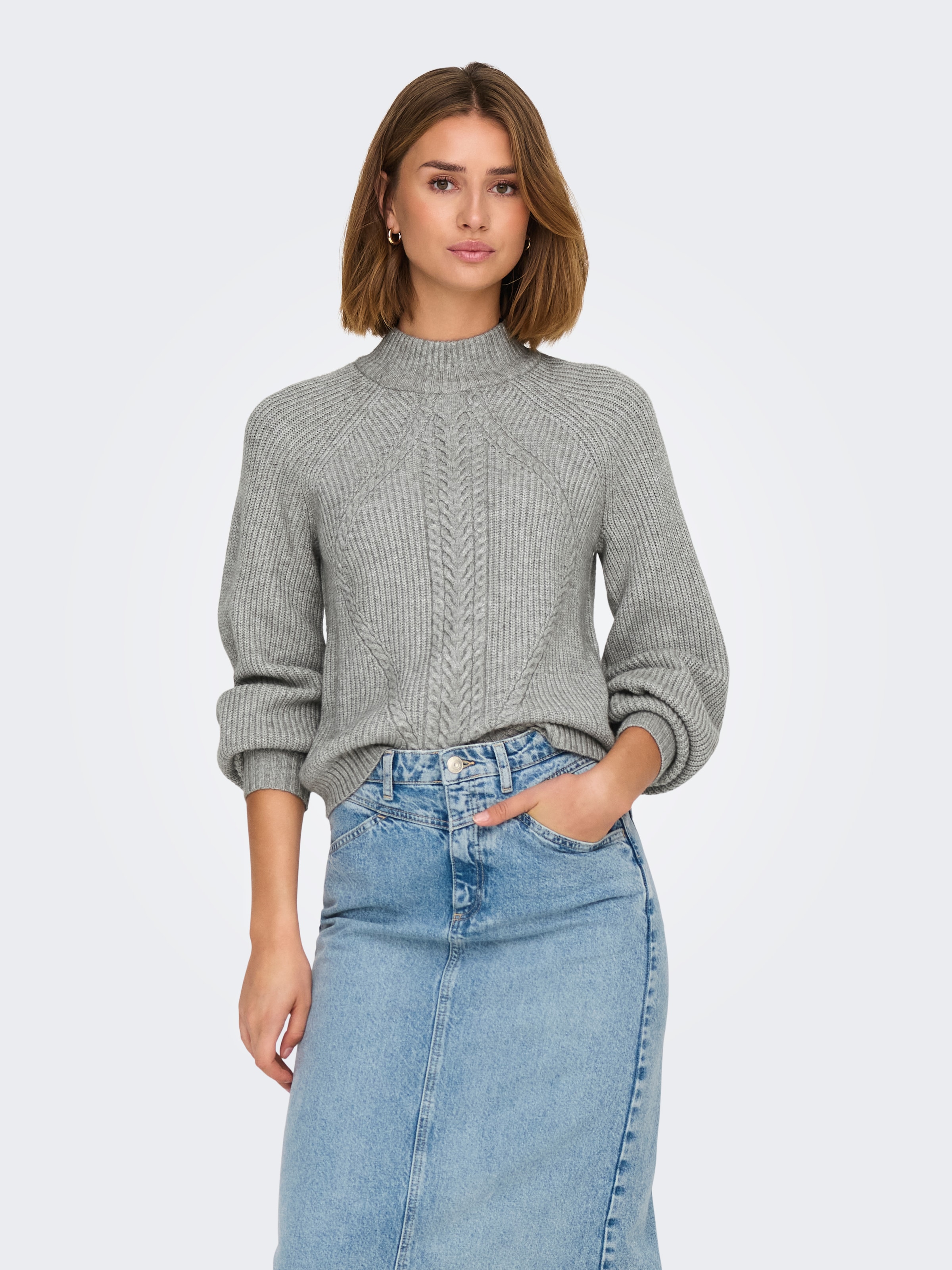 ONLY Stehkragenpullover »ONLKATIA LS DETAIL HIGHNECK CC KNT«