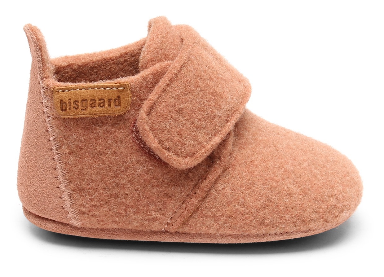 Bisgaard Hausschuh »Bisgaard Baby Wool«, Wagenschuh, Babyschuh, Schlupfschuh mit Klettverschluss