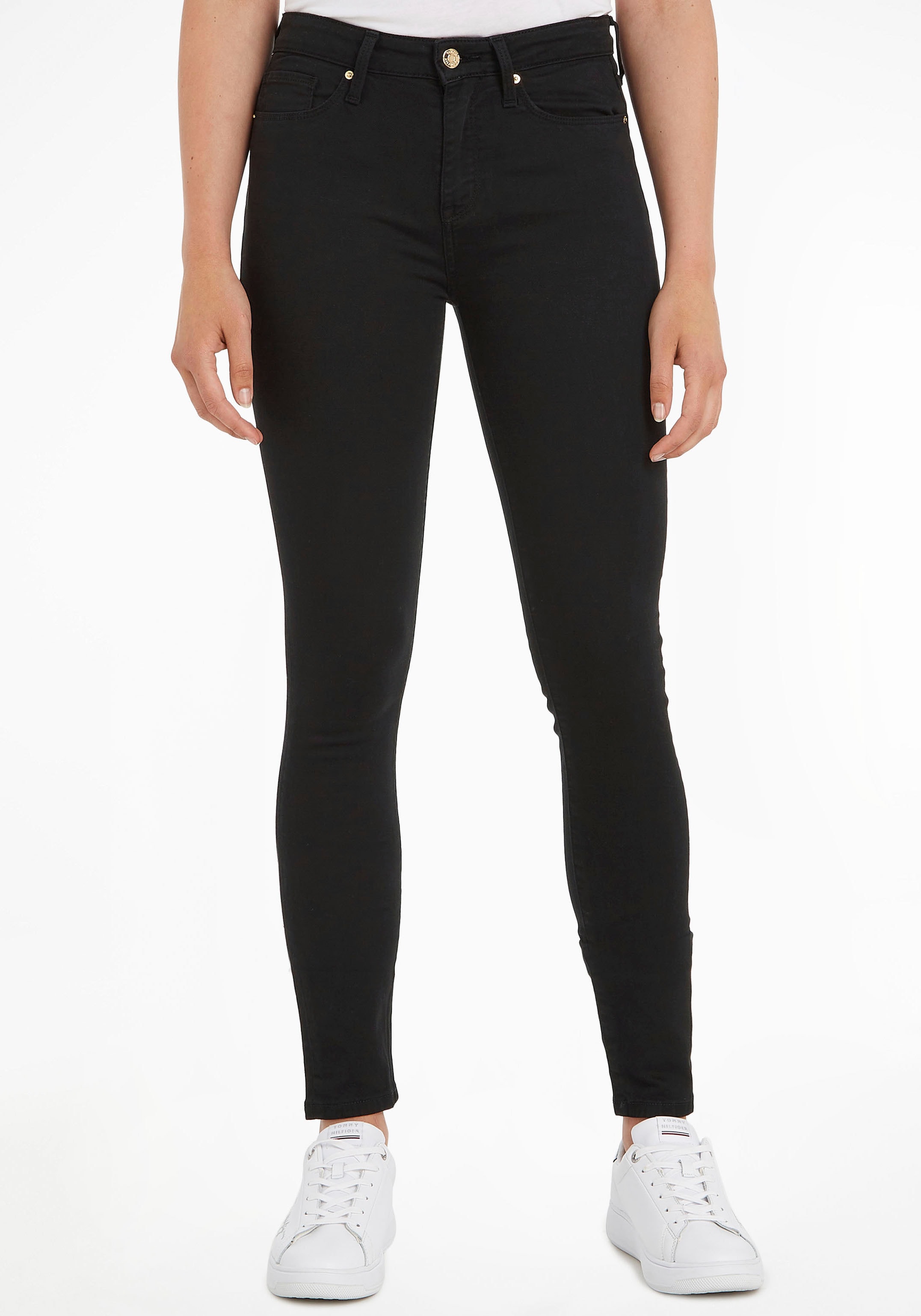 Tommy Hilfiger Skinny-fit-Jeans »HERITAGE COMO SKINNY RW«, (TH FLEX COMO SKINNY RW), mit Tommy Hilfiger Logo-Badge