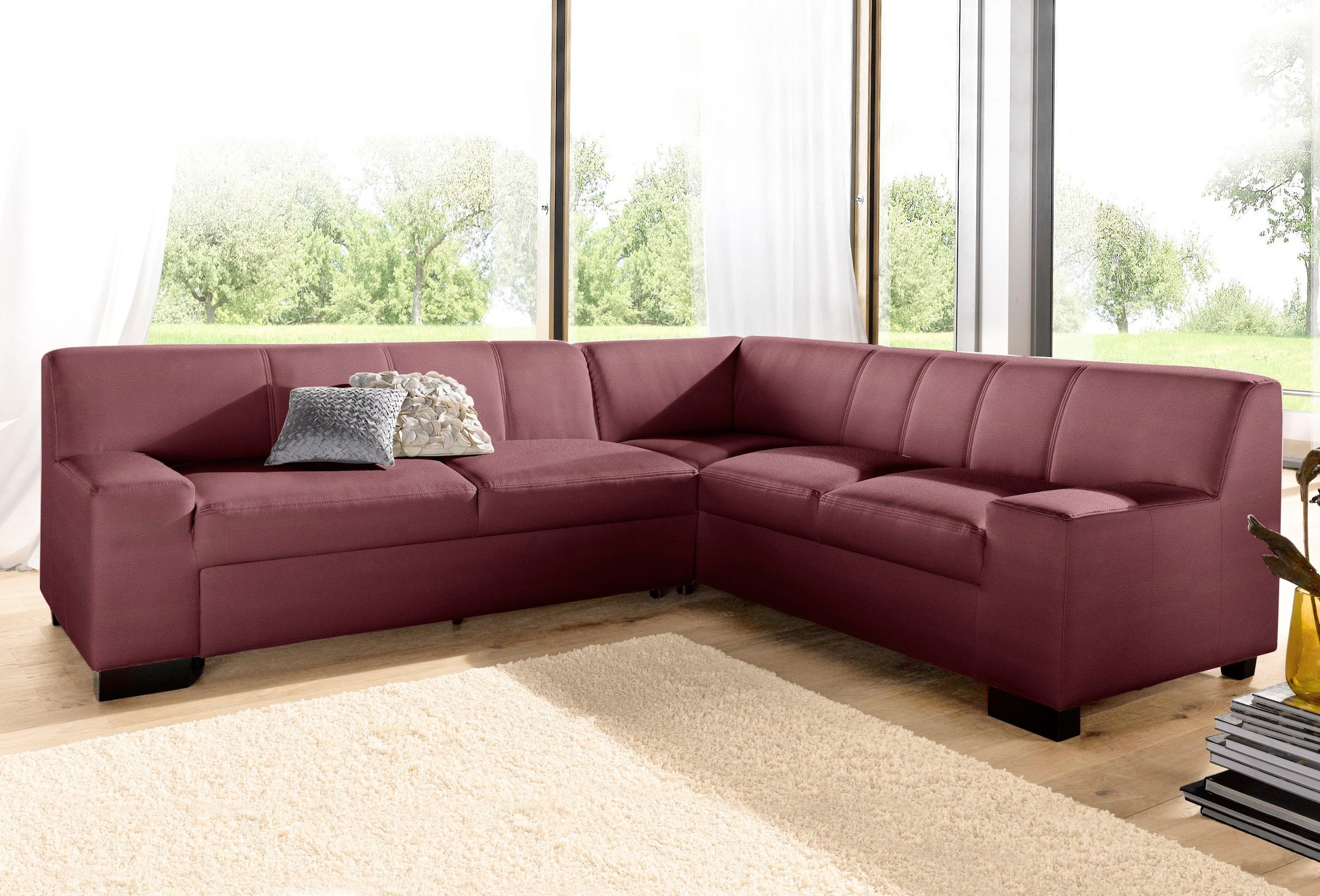 DOMO collection Ecksofa »Norma L-Form«, wahlweise mit Bettfunktion