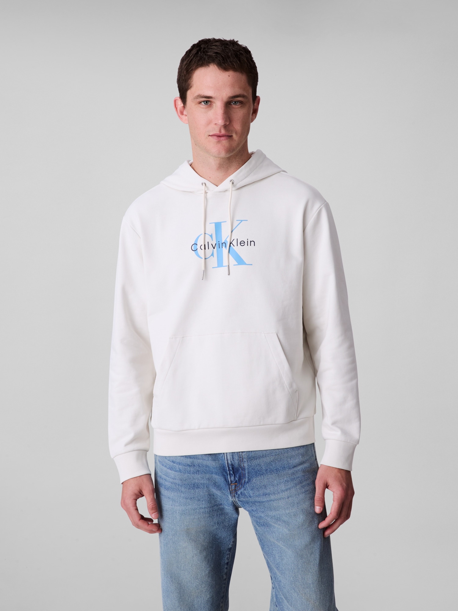 Calvin Klein Jeans Kapuzensweatshirt »400GSM TERRY MONOLOGO HOODIE«, Mit Rundhalsausschnitt