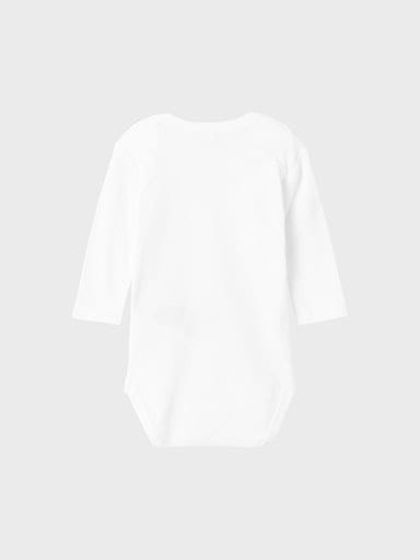 Name It Schlafanzug »NBNBODY 2P LS SOLID WHITE NOOS«, (Set, 2 tlg.)