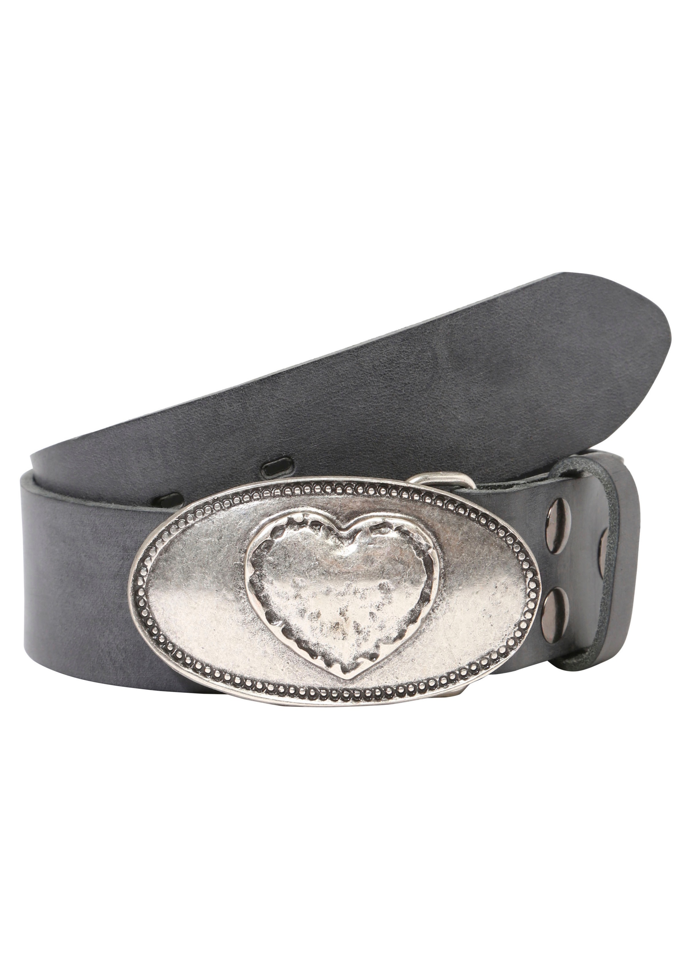 Rettungsring Gürtel Ledergürtel mit austauschbarer Schliesse »Herz Oval«