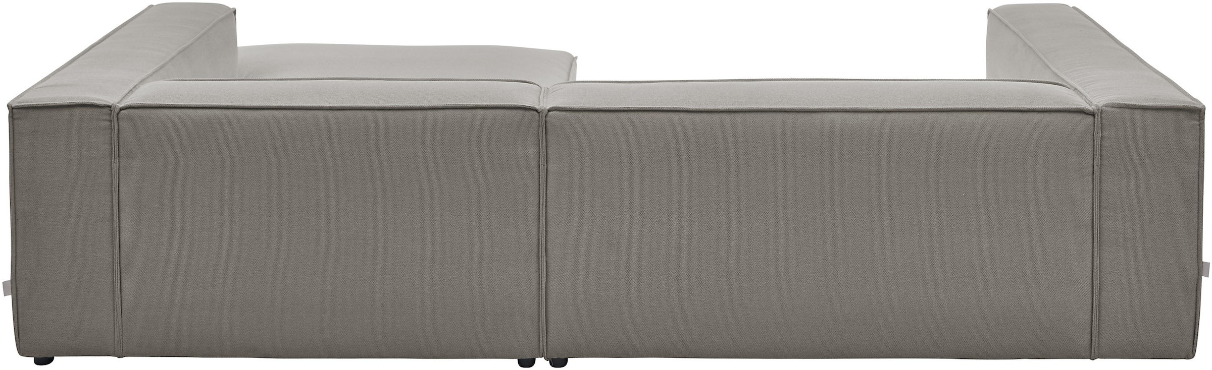 LeGer Home by Lena Gercke Ecksofa »PIARA XXL, Big-Sofa in Cord oder Leinenoptik, L-Form, mit Kedernaht«, wahlweise Ottomane rechts/links, schwarze Füsse, extra tiefe Sitzfläche
