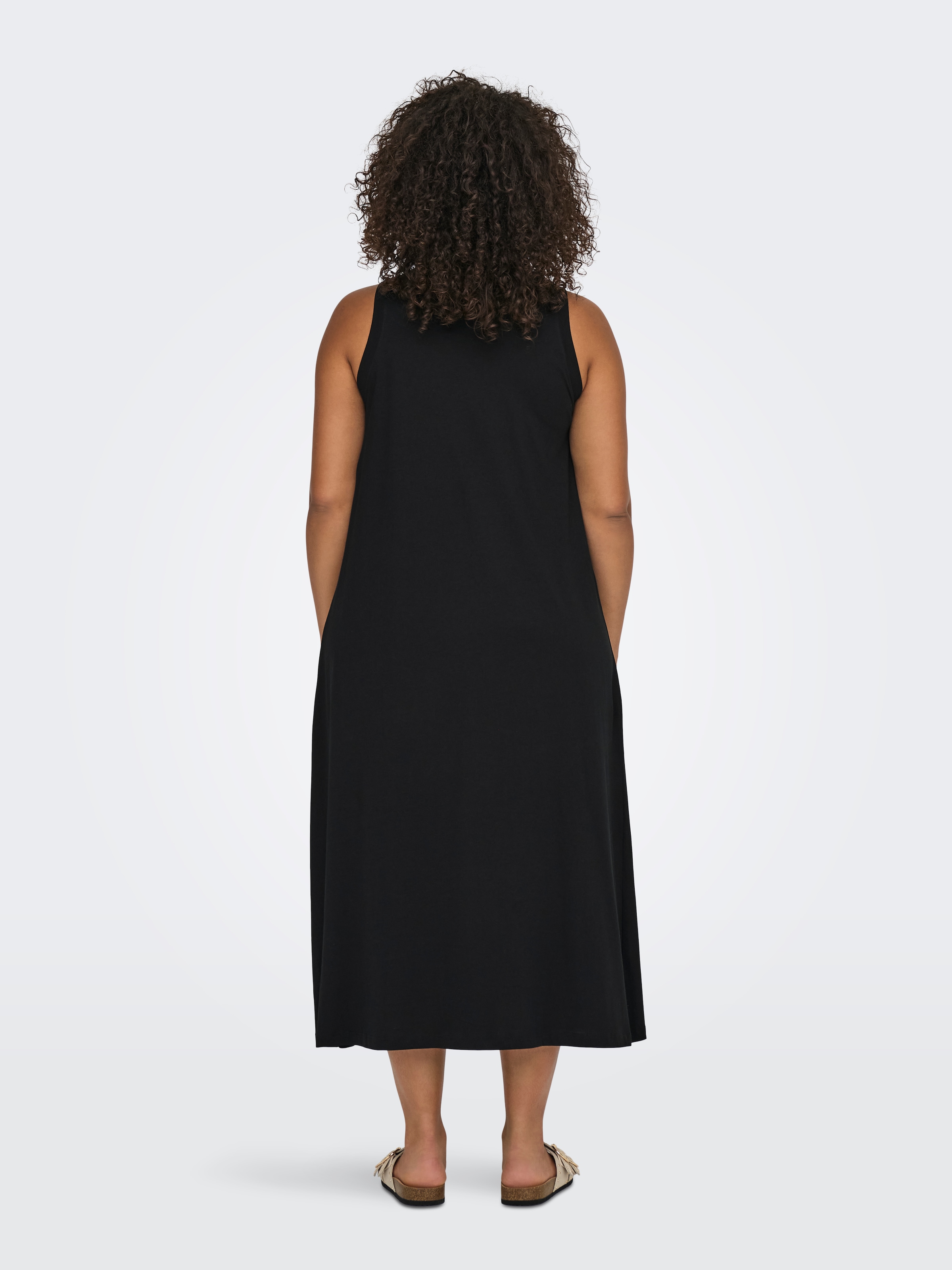 ONLY CARMAKOMA Shirtkleid »CARMAY LIFE S/L CALF V-NECK DRESS JRS«