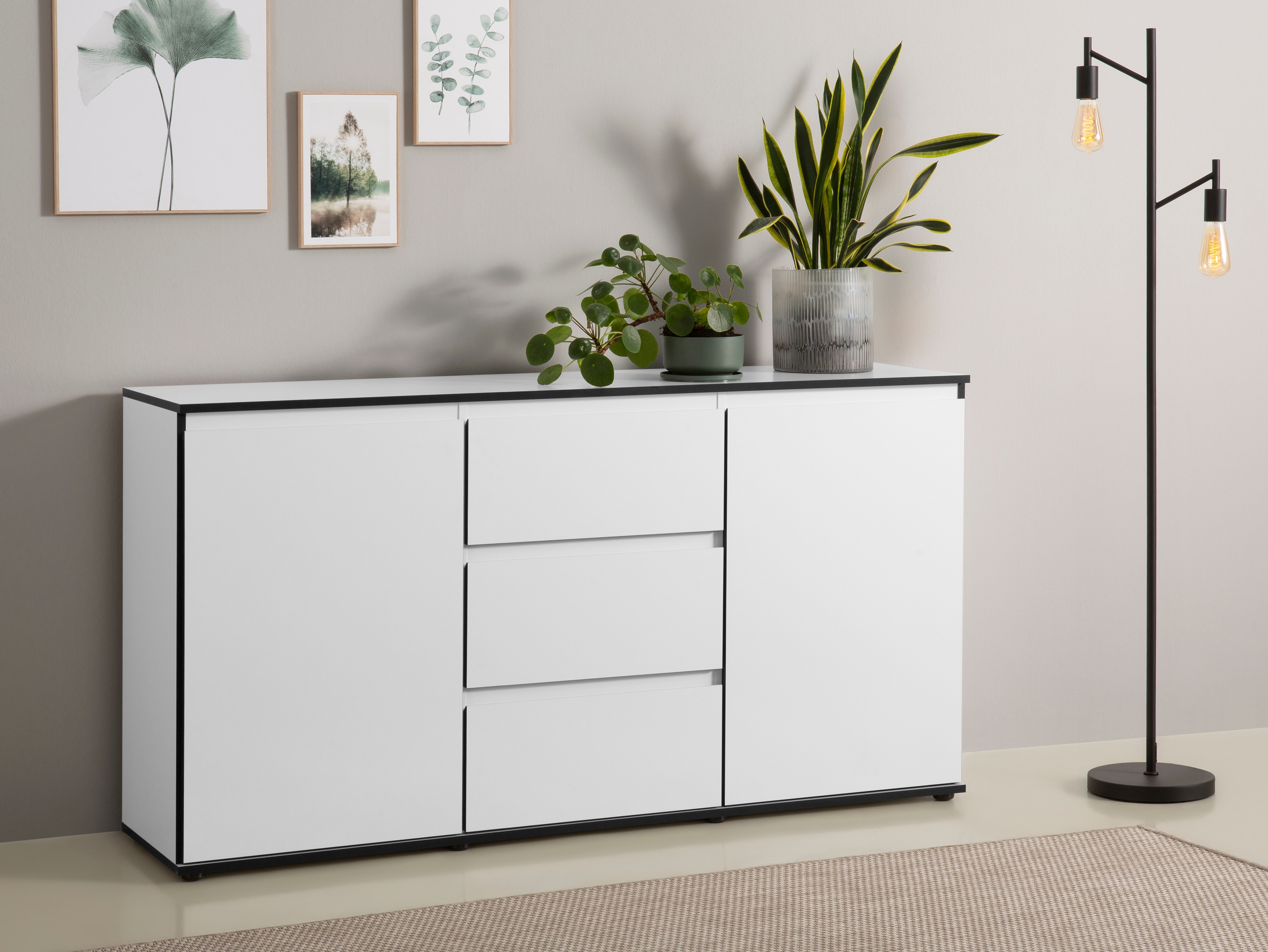 HELA Sideboard "Ariana" mit angeschrägten Griffmulden, Breite 160 cm