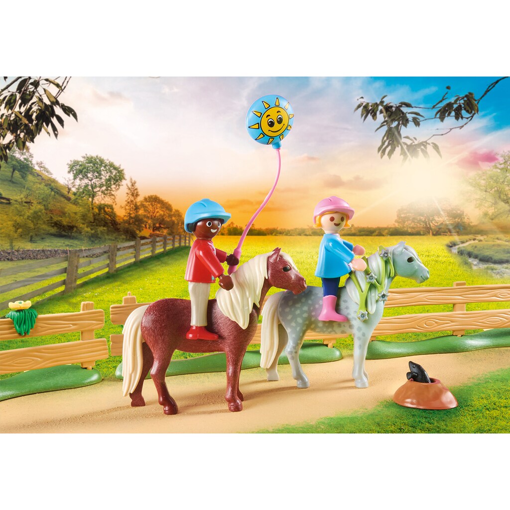 Playmobil® Konstruktions-Spielset »Kindergeburtstag auf dem Ponyhof (70997), Country«, (81 St.)