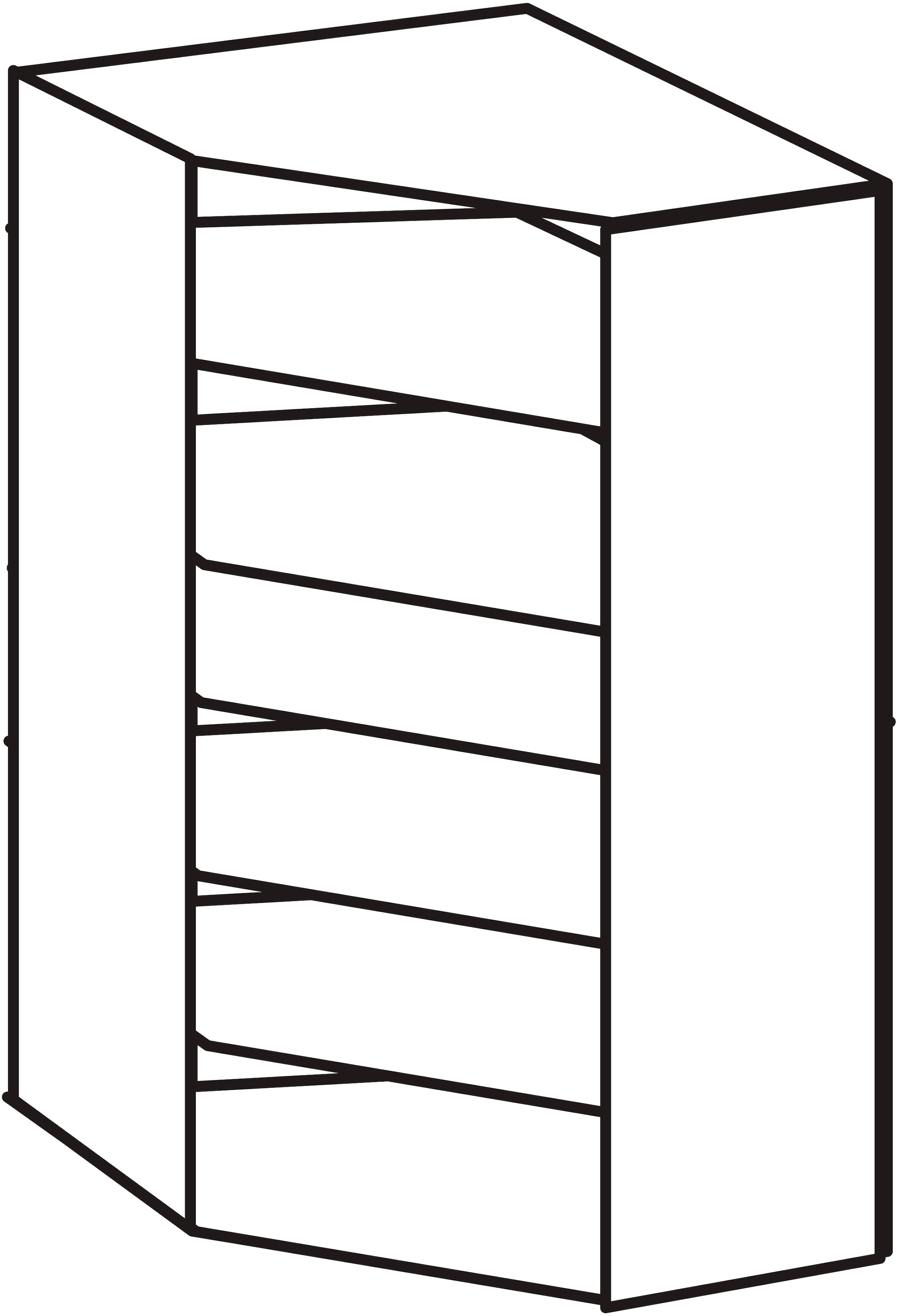 Wimex Schranksystem »Münster«, (Spar-Set, 3tlg: Eckschrank+ 2 Schränke 30cm und 40cm breit), Mehrzweckschrank