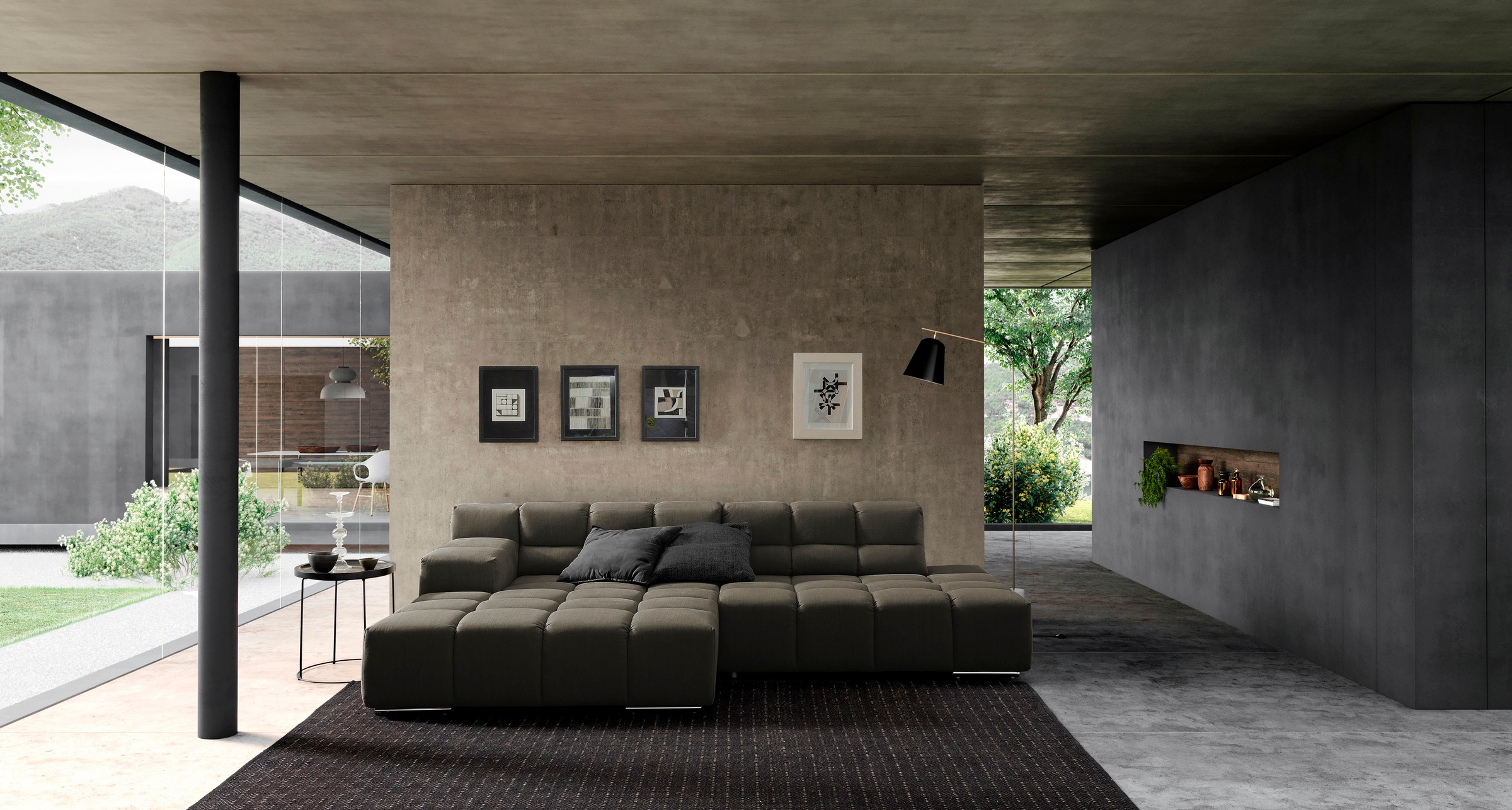 designwerk Ecksofa »Temple L-Form, tolles Designsofa«, mit Sitztiefenverstellung