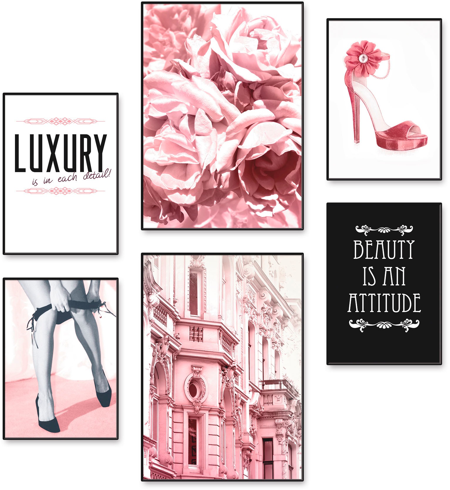 Artland Poster "Lebensstil Beauty" Frau 6 Stk. tlg. Bilder Set, 6tlg. 4xDIN A4 / 2xDIN A3, ohne Rahmen