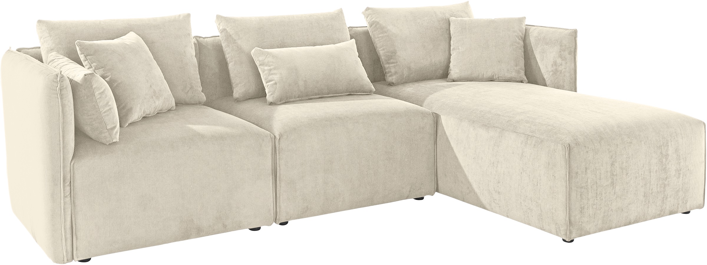 elbgestoeber Ecksofa »Elbdock«, (3 St.), zusammengesetzt aus Modulen, in vielen Bezugsqualitäten und Farben