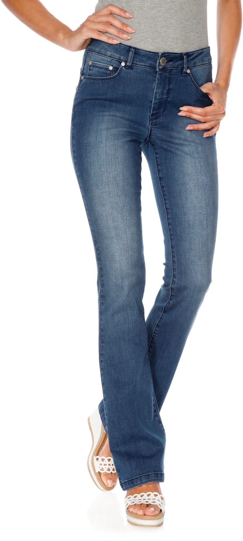 Bootcut-Jeans, (1 tlg.)