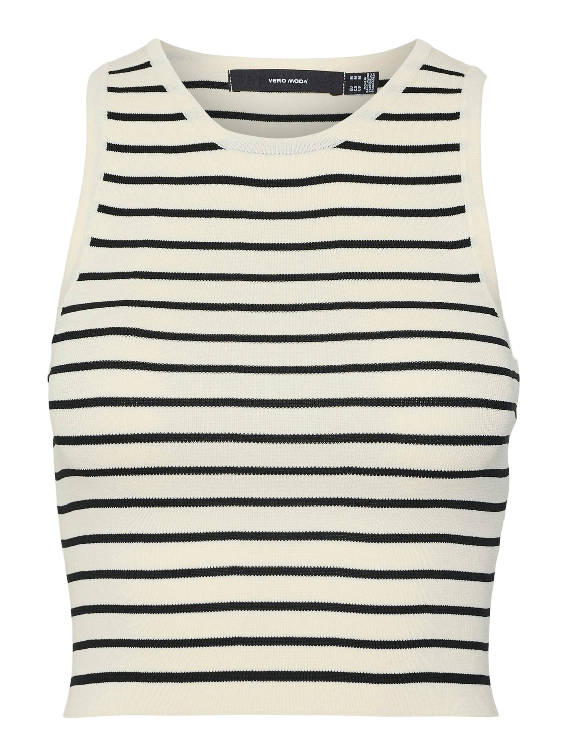Vero Moda Strickpullover »VMGINNY SL O-NECK CROP TOP NOOS«, Stricktop in kurzer Form