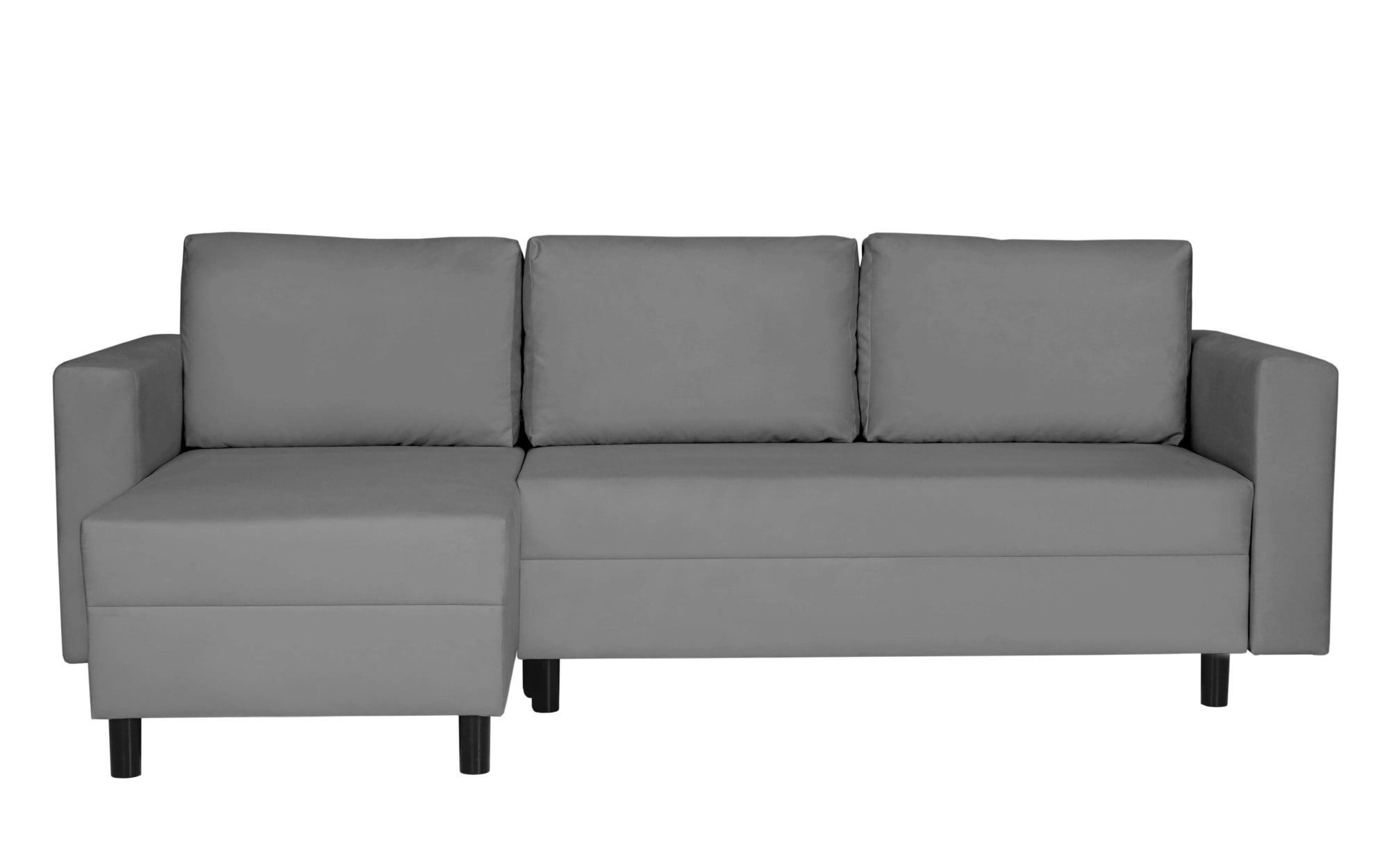 INOSIGN Ecksofa »GLENOE Schlafsofa mit Bettkasten, Recamiere beidseitig montierbar«, L-Form, Masse B/T/H: 230/135/84,5 cm, Velvet & Struktur weich
