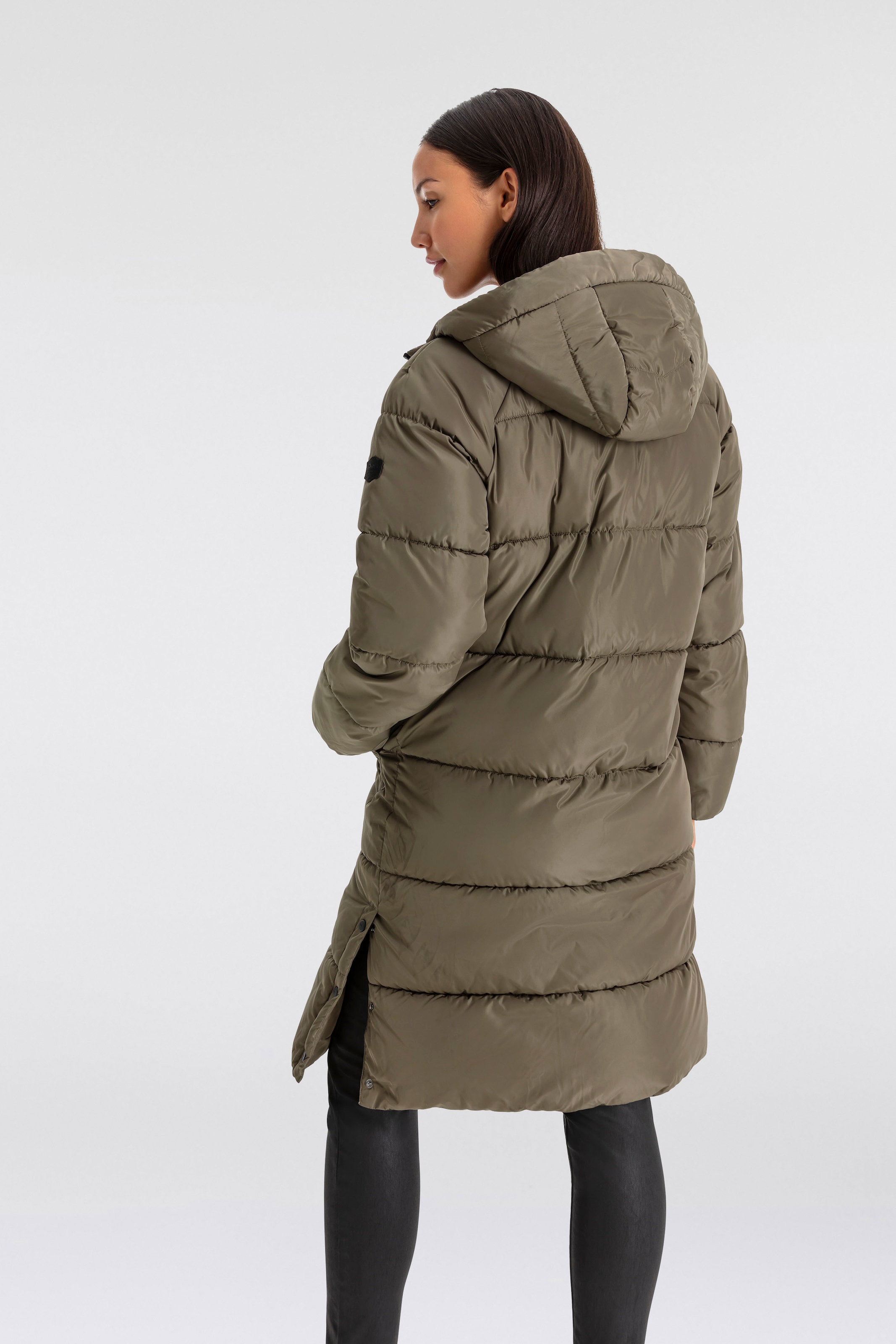 ONLY Steppmantel »ONLAMAND LONG PUFFER COAT CS OTW«, mit Kapuze und praktischem 2-Wege Reissverschluss