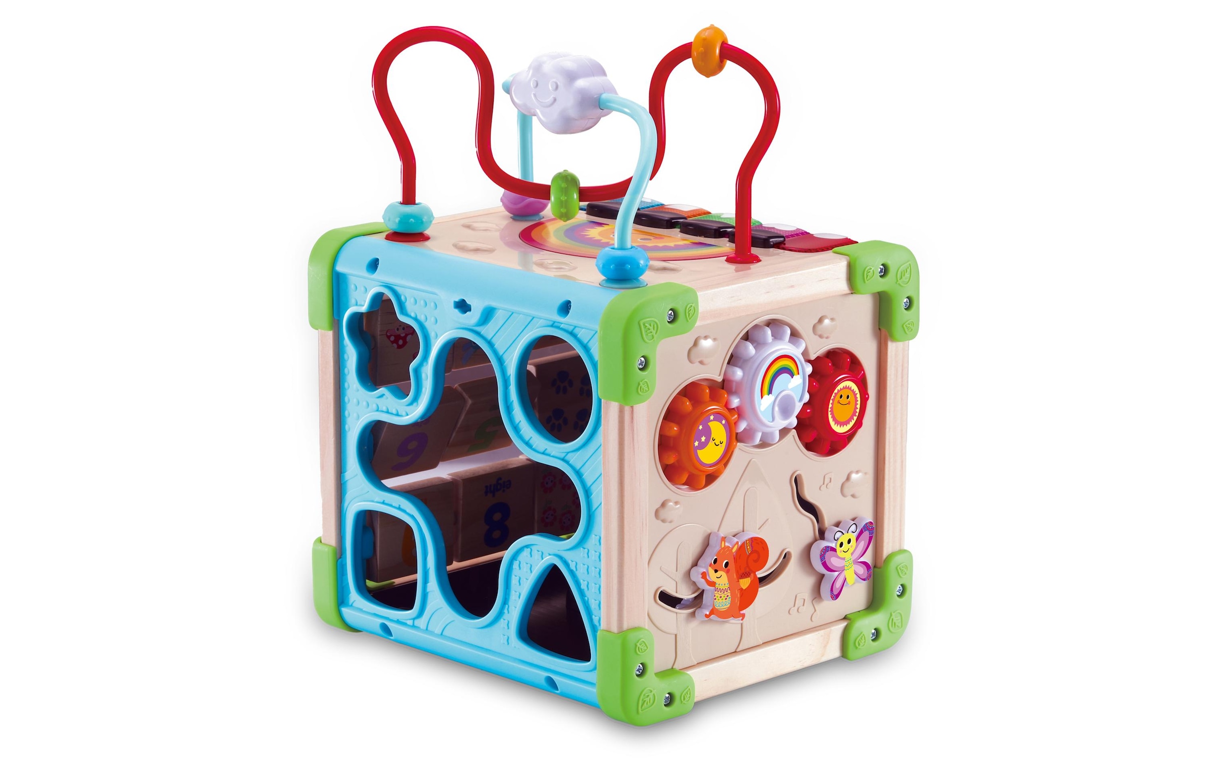 Vtech® Lernspielzeug »Interaktiver Holz-Spielwürfel FSC«