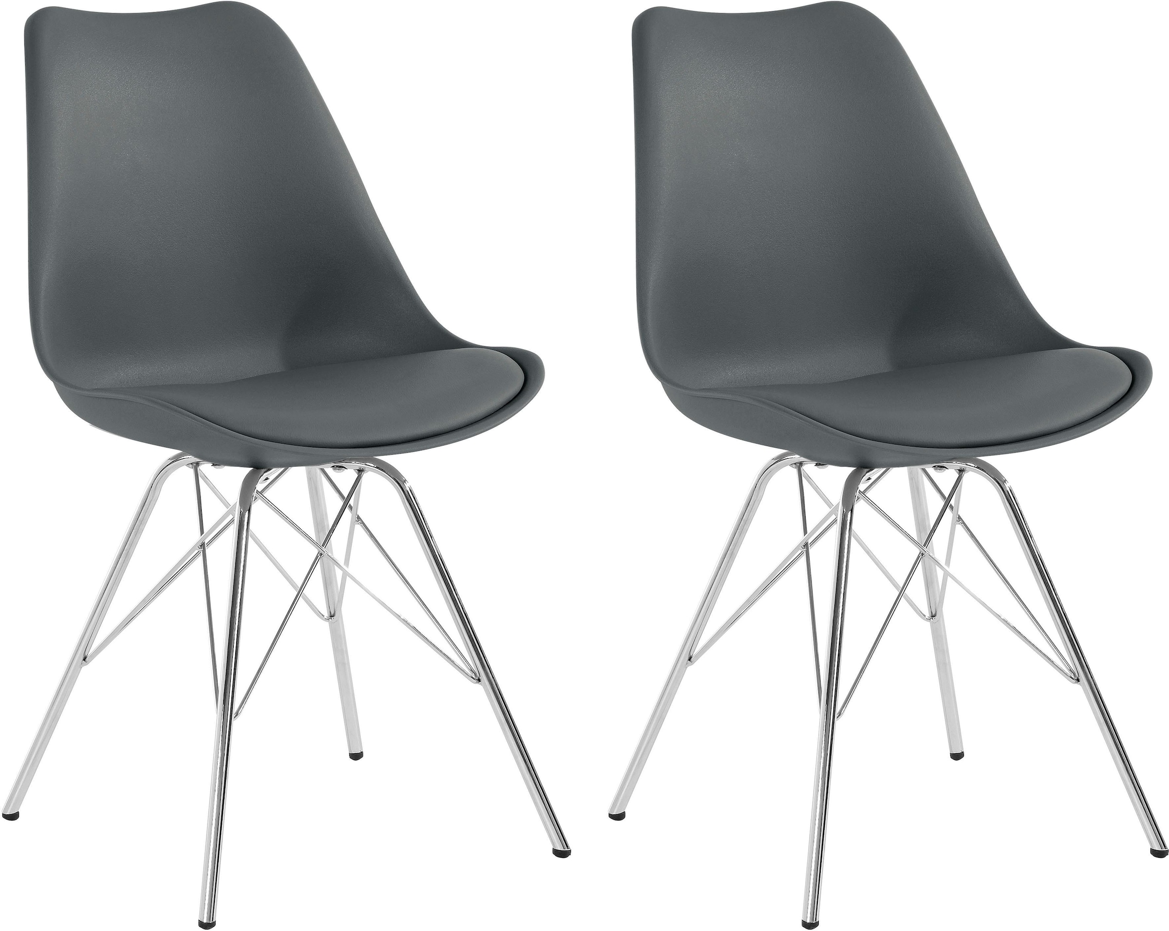 Homexperts Esszimmerstuhl »Ursel 03«, (Set), 2 St., Kunstleder, Sitzschale  mit Sitzkissen in Kunstleder online shoppen | Jelmoli-Versand | 4-Fuß-Stühle