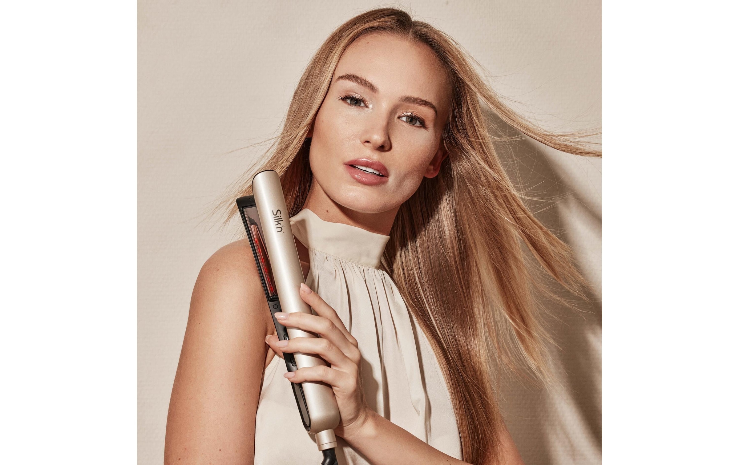 Silk'n Haarglättbürste »Silky Straight Premium Edition Goldfarben«