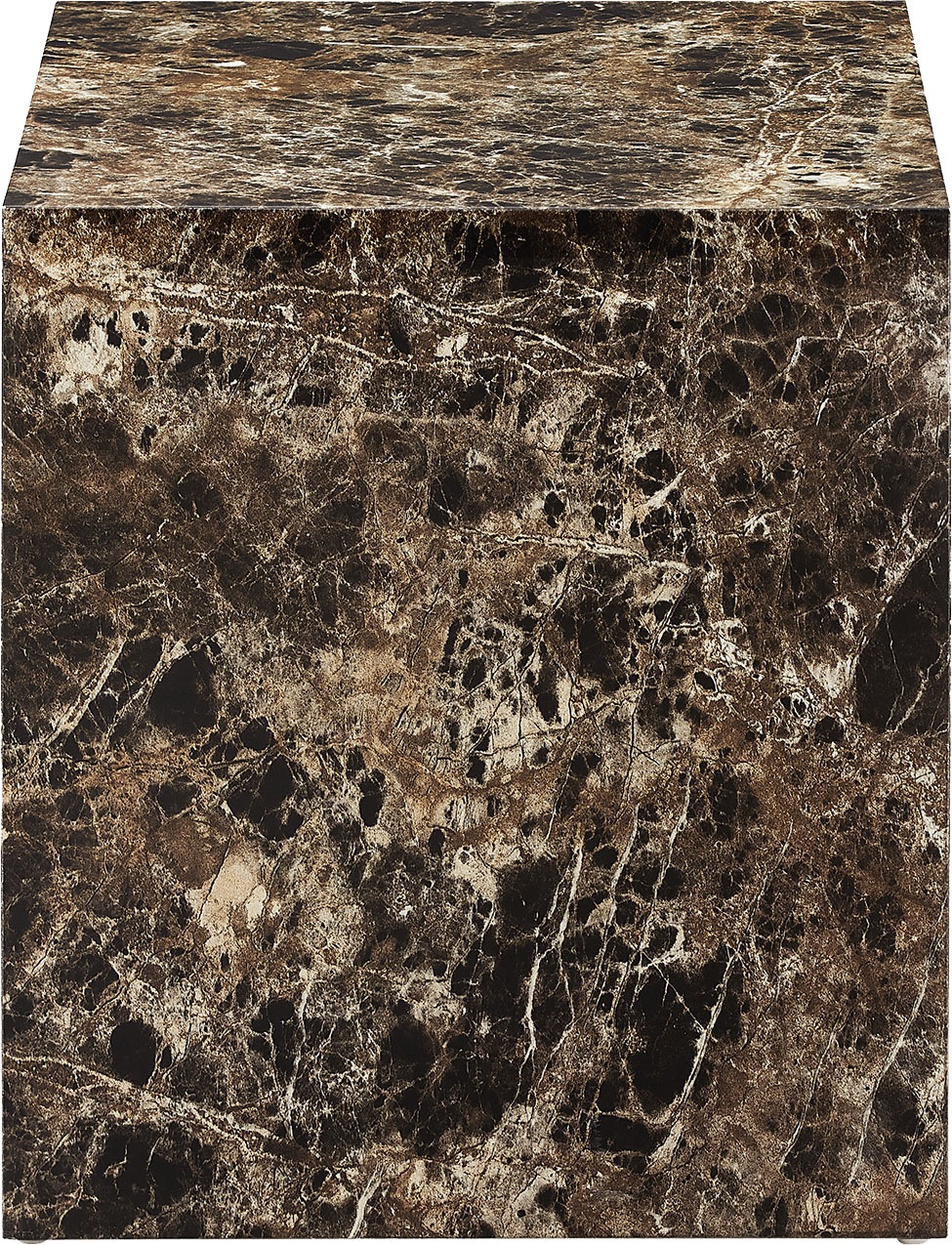 SalesFever Beistelltisch »Design-Beistelltisch für jeden Raum«, quadratisch 45x45 cm, in Marmoroptik foliert