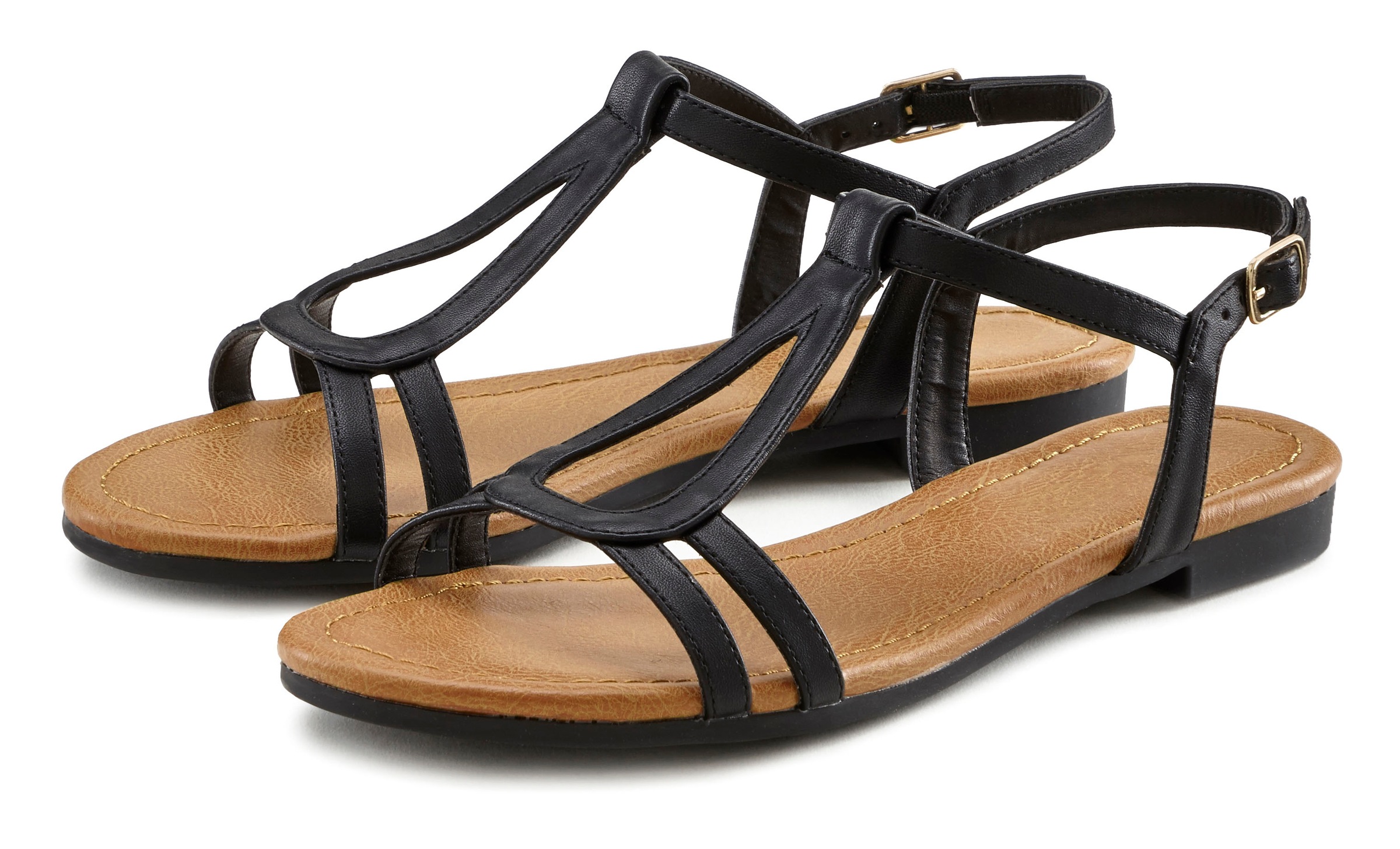 Vivance Sandale »Sommerschuh« Sandalette, Sommerschuh mit raffinierten Riemchen VEGAN