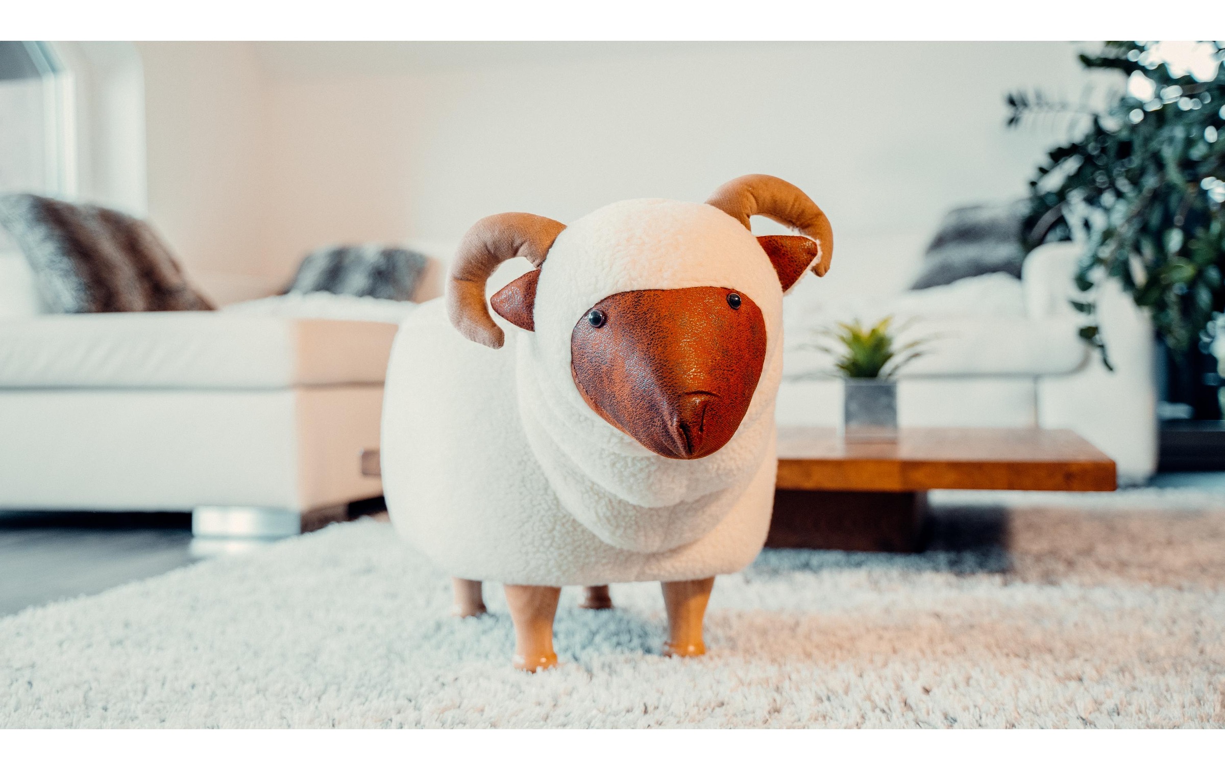 Hocker »zoosy Ziege Helga Weis«