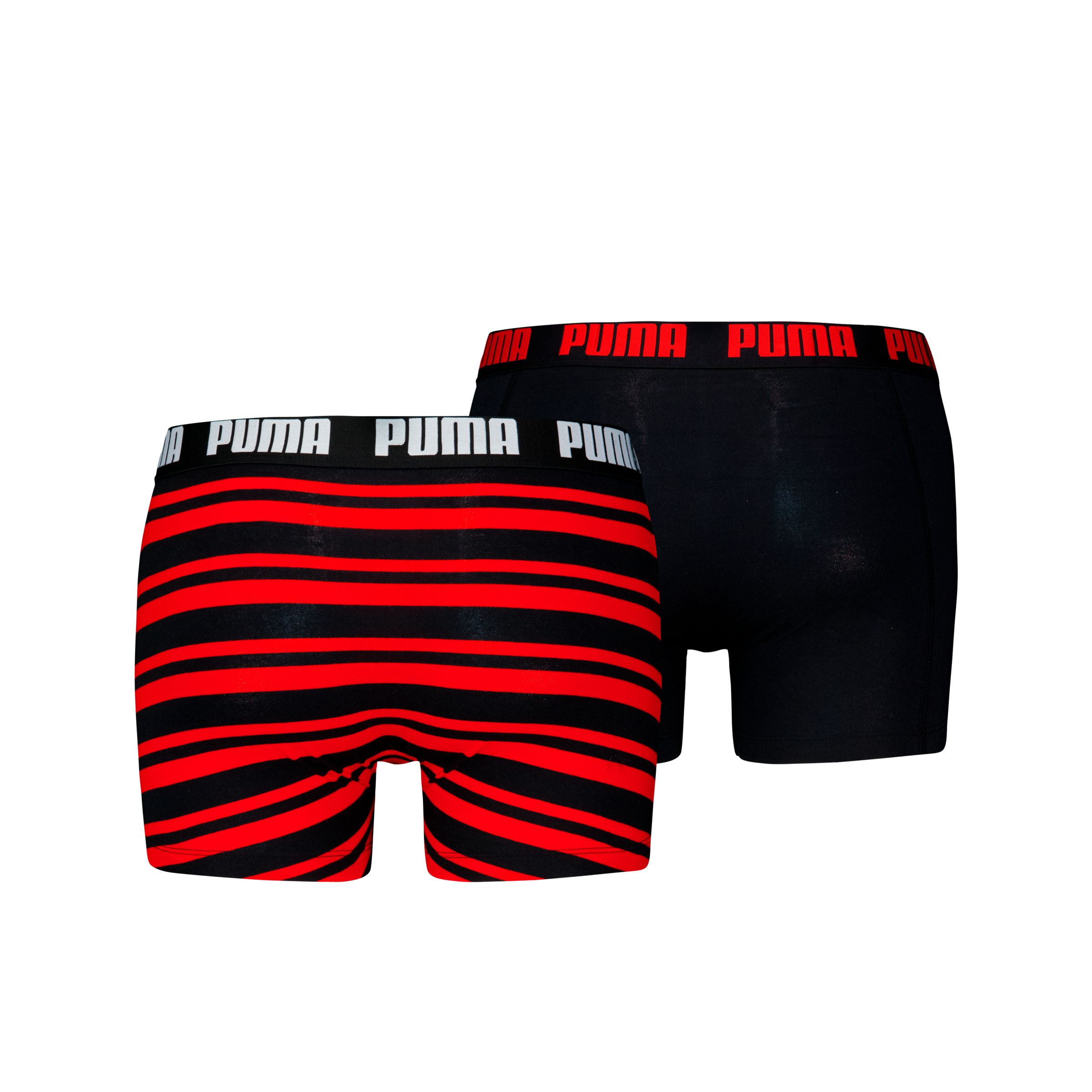 PUMA Boxershorts »PUMA MEN EVERYDAY STRIPED BOXERS 2P«, (Packung, 2er Pack), mit kontrastfarbigem Schriftzug