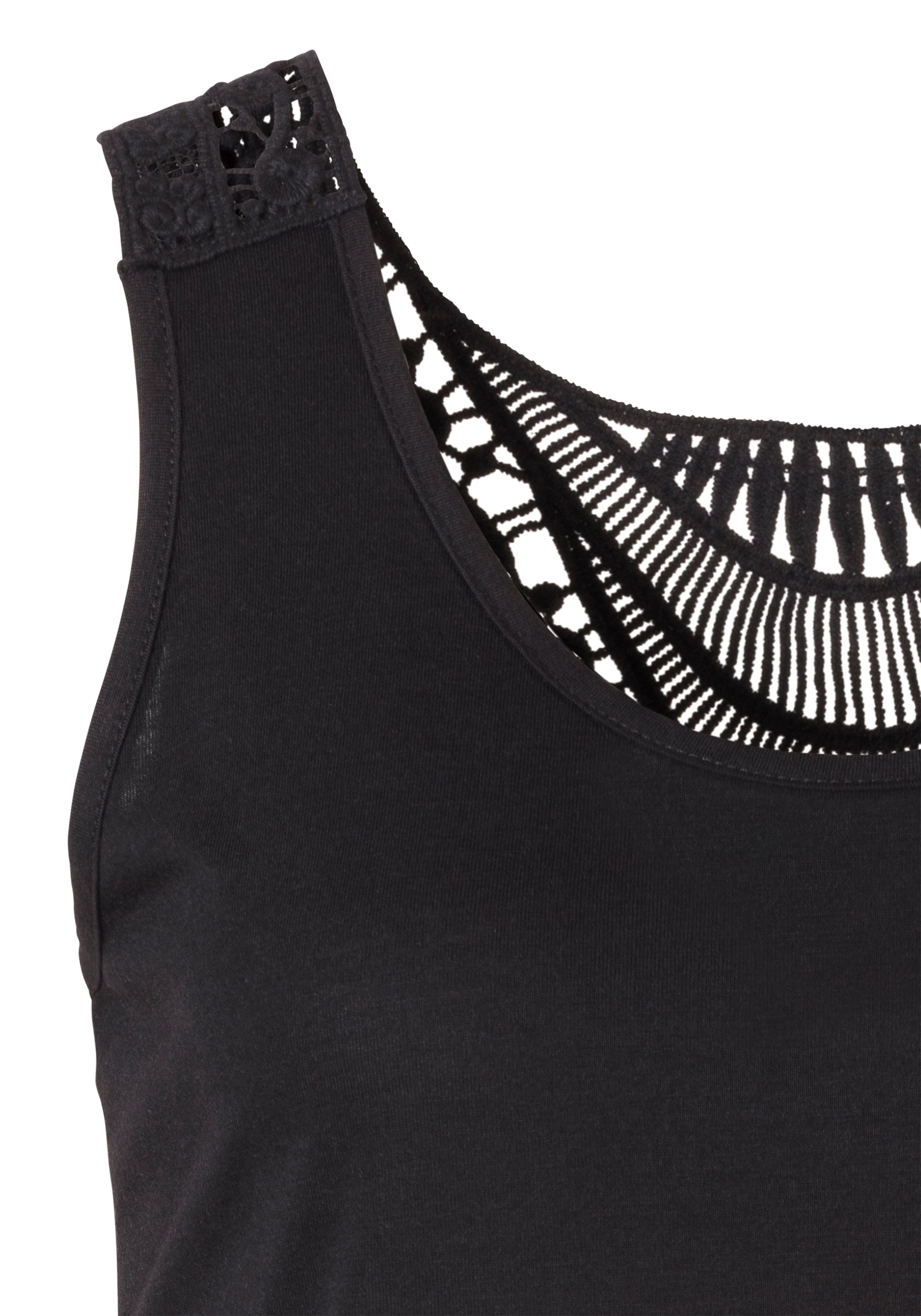 LASCANA Tanktop, mit toller Häkelspitze an Schultern und Rücken