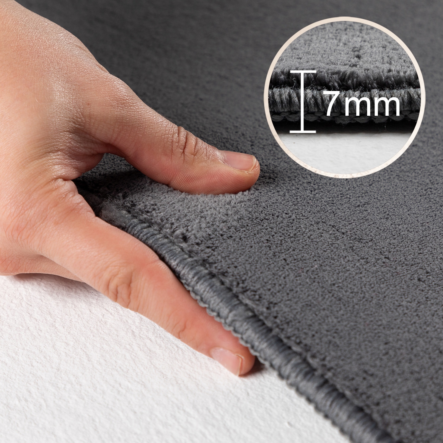 Ayyildiz Teppiche Teppich »SKY 5400«, rund, 7 mm Höhe, Besonders weich / Softfllor / waschbar