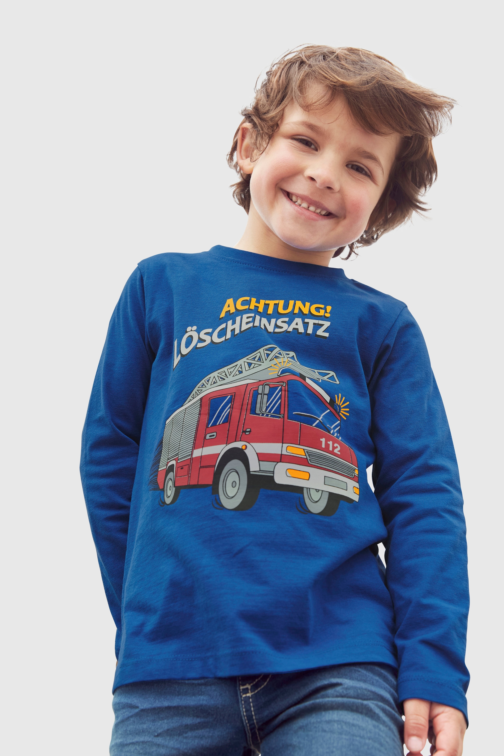 ✵ KIDSWORLD Langarmshirt »ACHTUNG LÖSCHEINSATZ«, Feuerwehr günstig kaufen |  Jelmoli-Versand