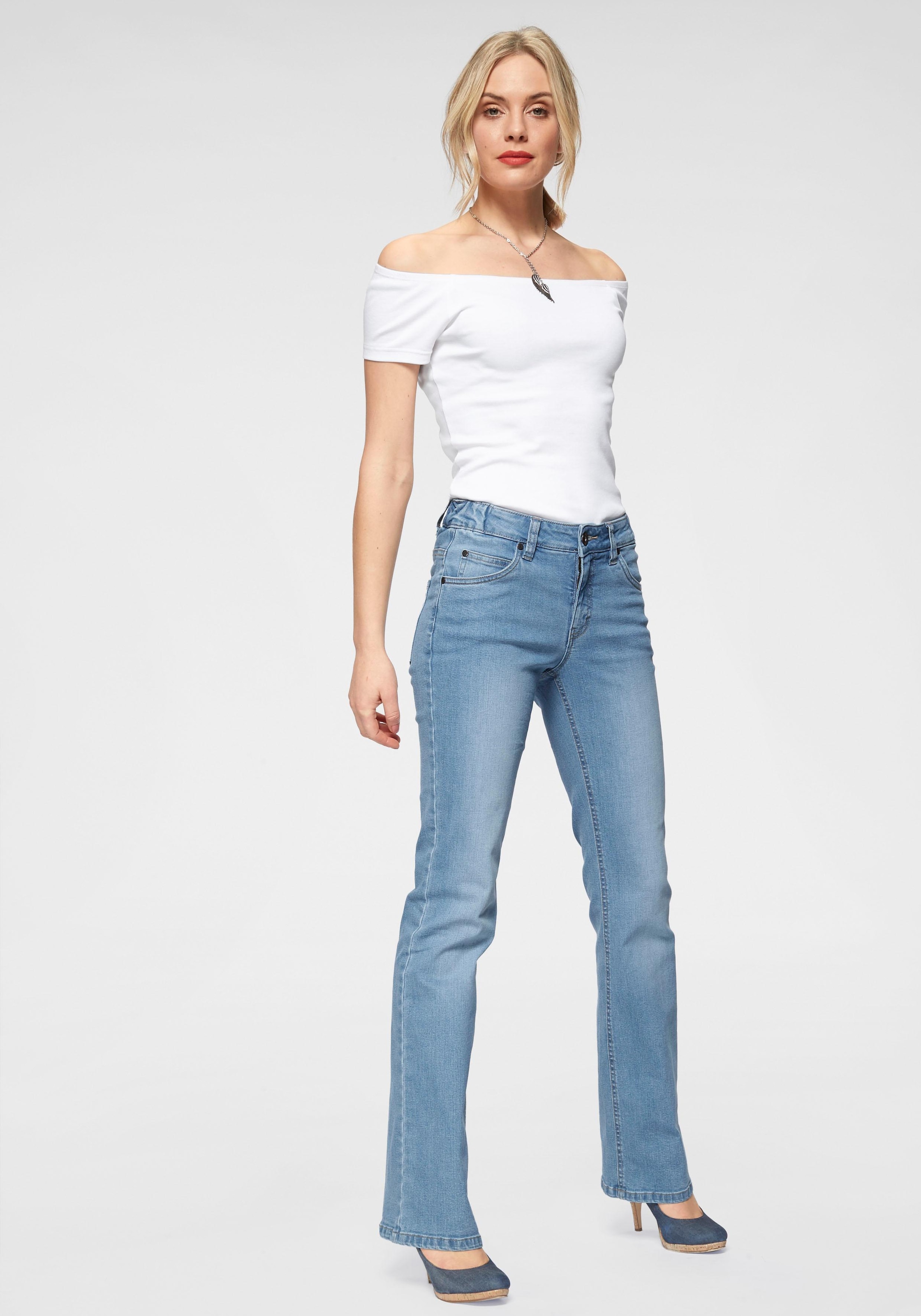 Arizona Bootcut-Jeans »Bund mit seitlichem bei shoppen High Jelmoli-Versand online Gummizugeinsatz«, Schweiz Waist