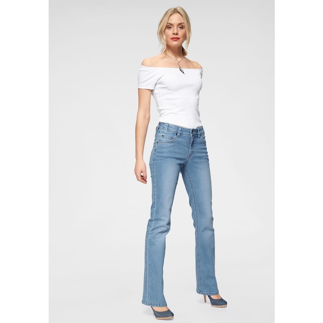 Arizona Bootcut-Jeans »Bund mit seitlichem Gummizugeinsatz«, High Waist  online shoppen bei Jelmoli-Versand Schweiz