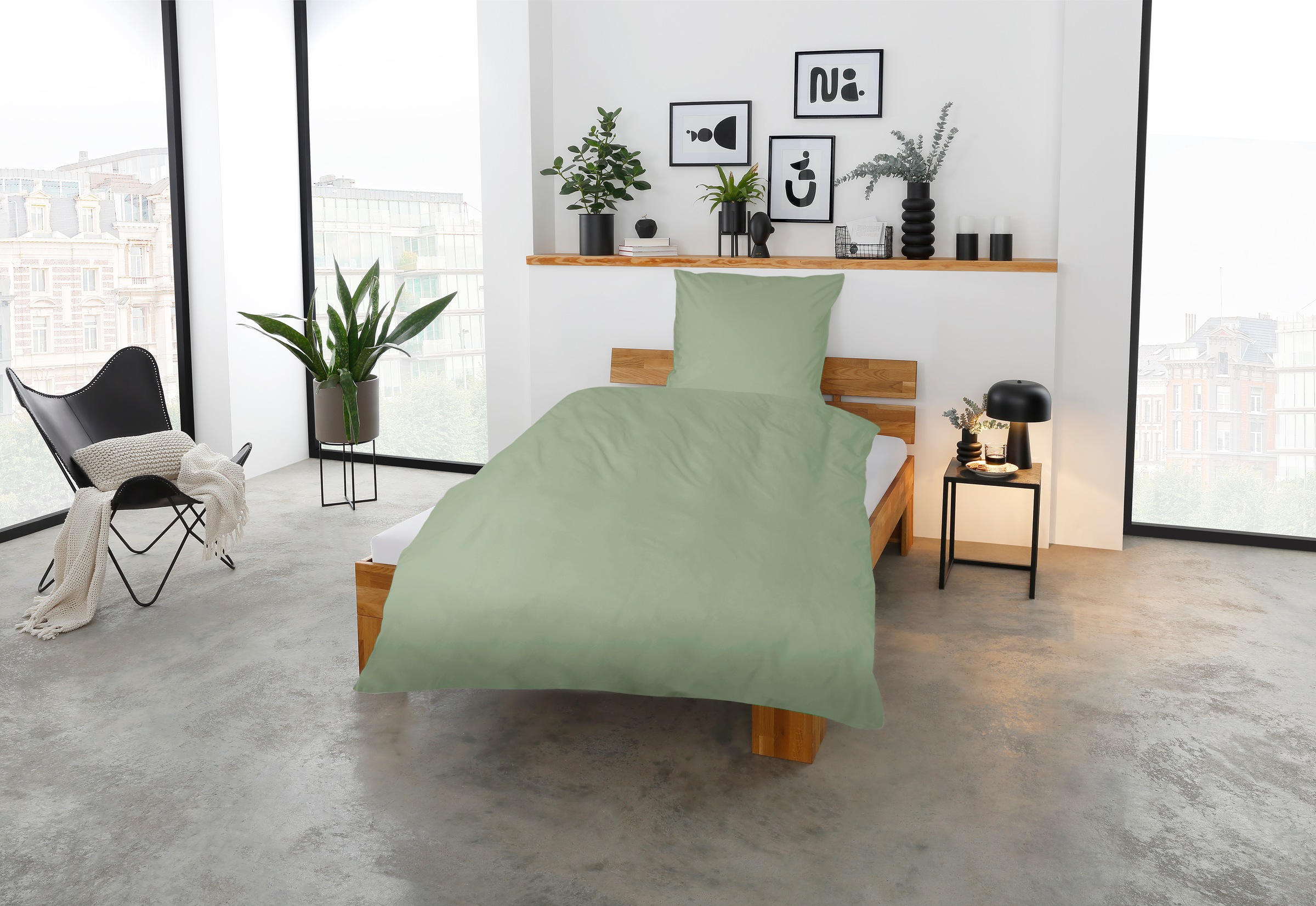 CASATEX Bettwäsche »Uni«, Uni Design, Reissverschluss, tolle Farben