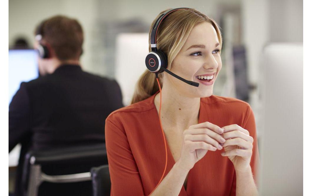 Jabra Headset »Evolve 40 Duo UC«, Noise-Cancelling