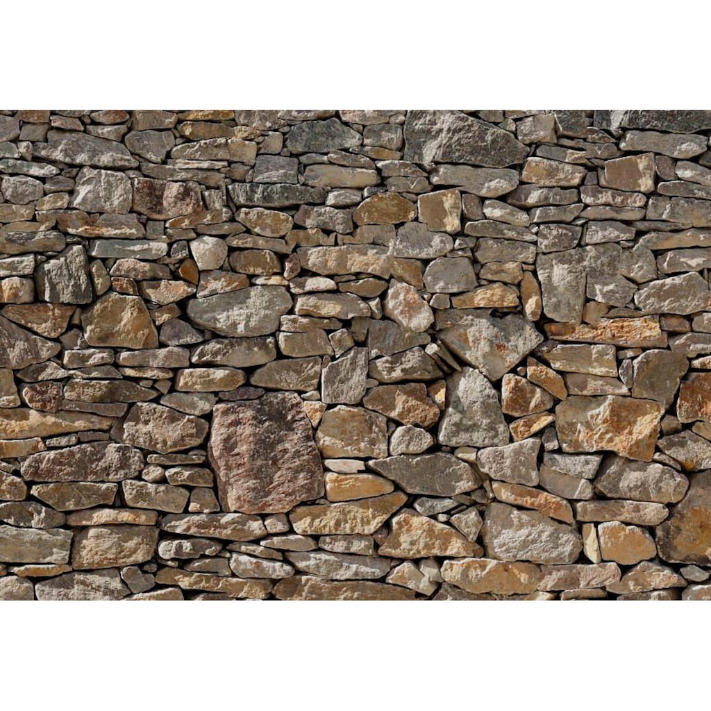 Komar Fototapete »Stone Wall«, 368x254 cm (Breite x Höhe), inklusive Kleister