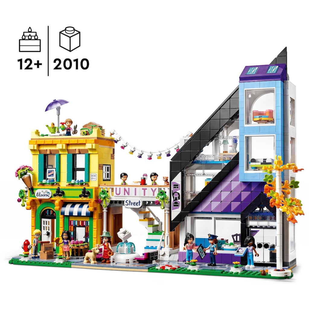 LEGO® Konstruktionsspielsteine »Stadtzentrum (41732), LEGO® Friends«, (2010 St.)