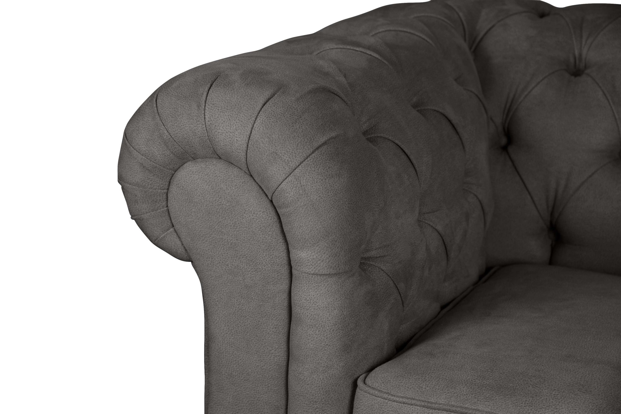 Home affaire Sessel »CHARENTE, Chesterfield, Wellenfederung, Masse B/T/H: 105/89/74 cm«, mit edler Knopfheftung und typischen Armlehnen