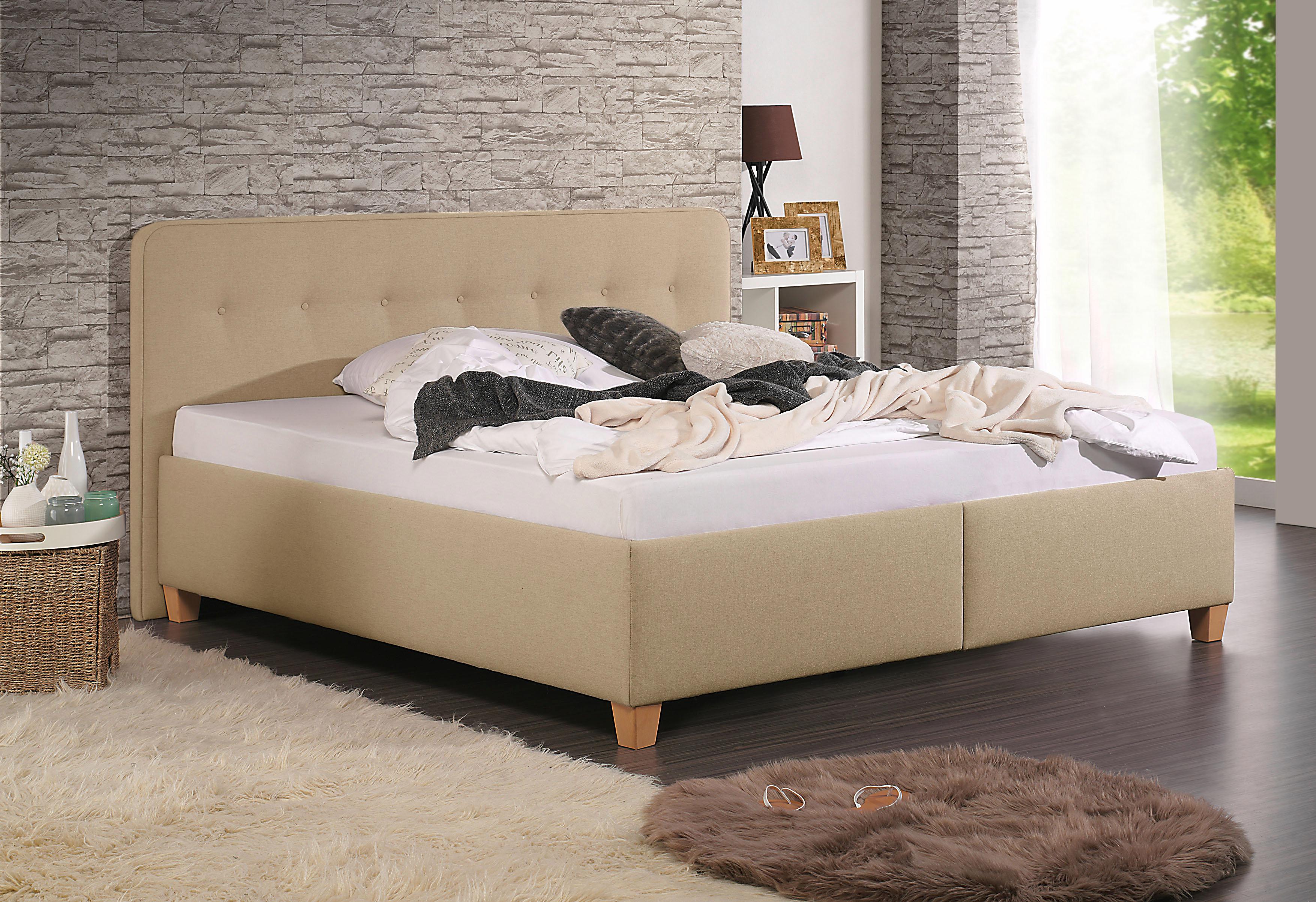 Maintal Polsterbett "Mison" mit oder ohne Matratze Bonell-, Kaltschaum-, Taschenfederkern Matratze