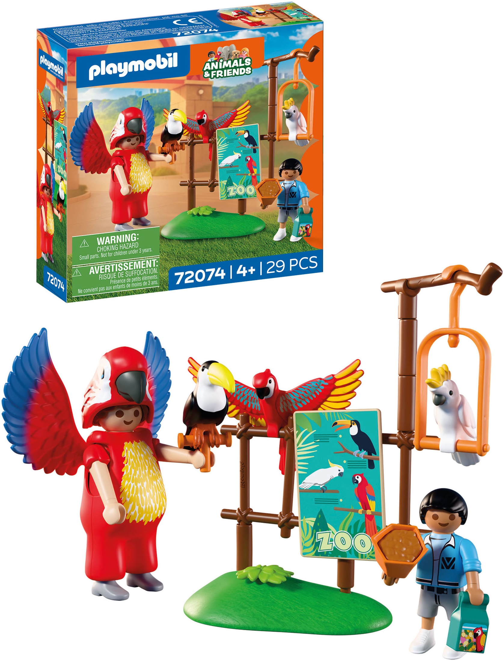 Playmobil Konstruktions-Spielset "Zoo: Maskottchen (72074), Animals & Friends"