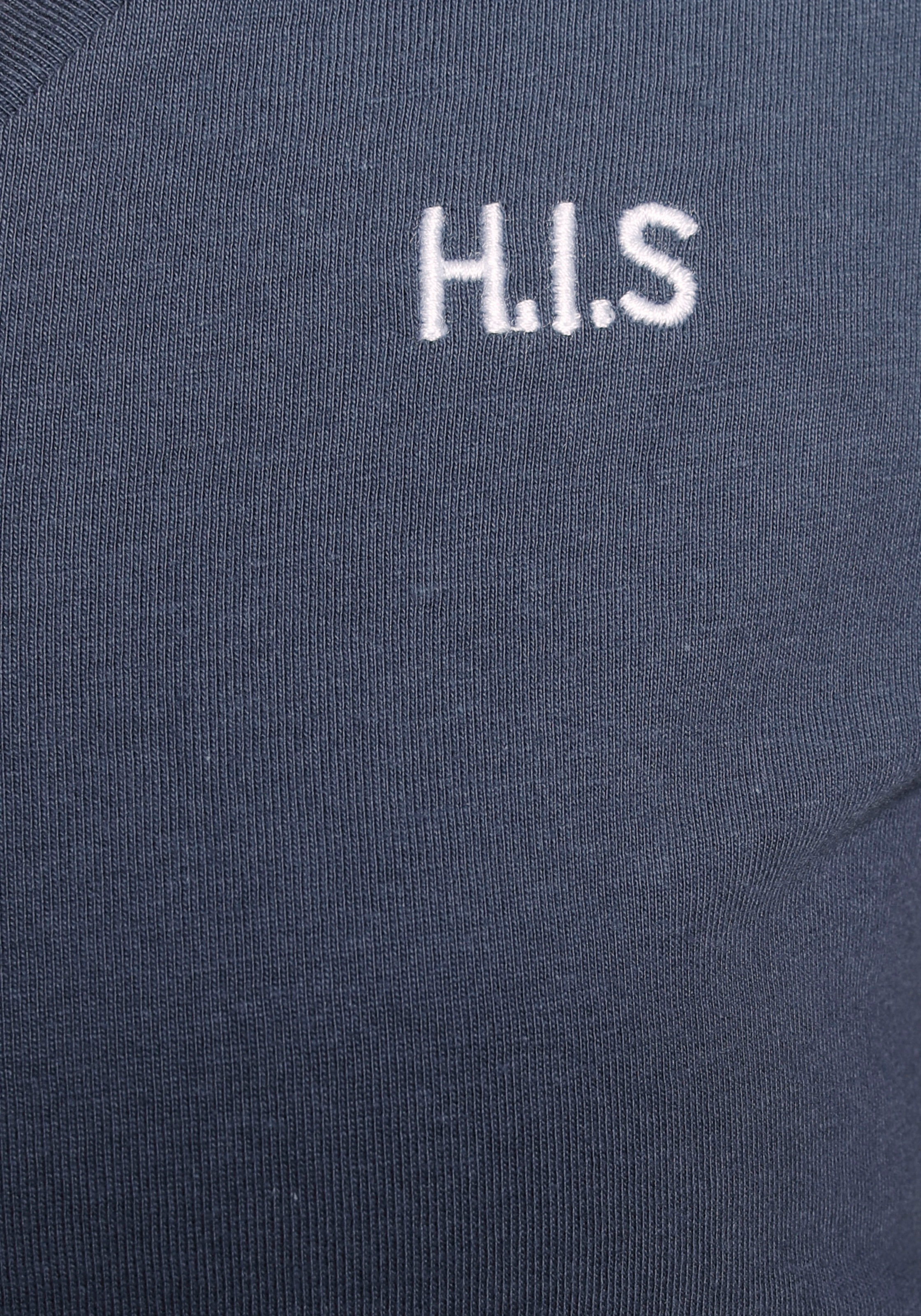 H.I.S T-Shirt »Essential-Basics«, (Spar-Set, 3er-Pack), hüftlange Passform, figurumspielender Schnitt, aus 100% Baumwolle