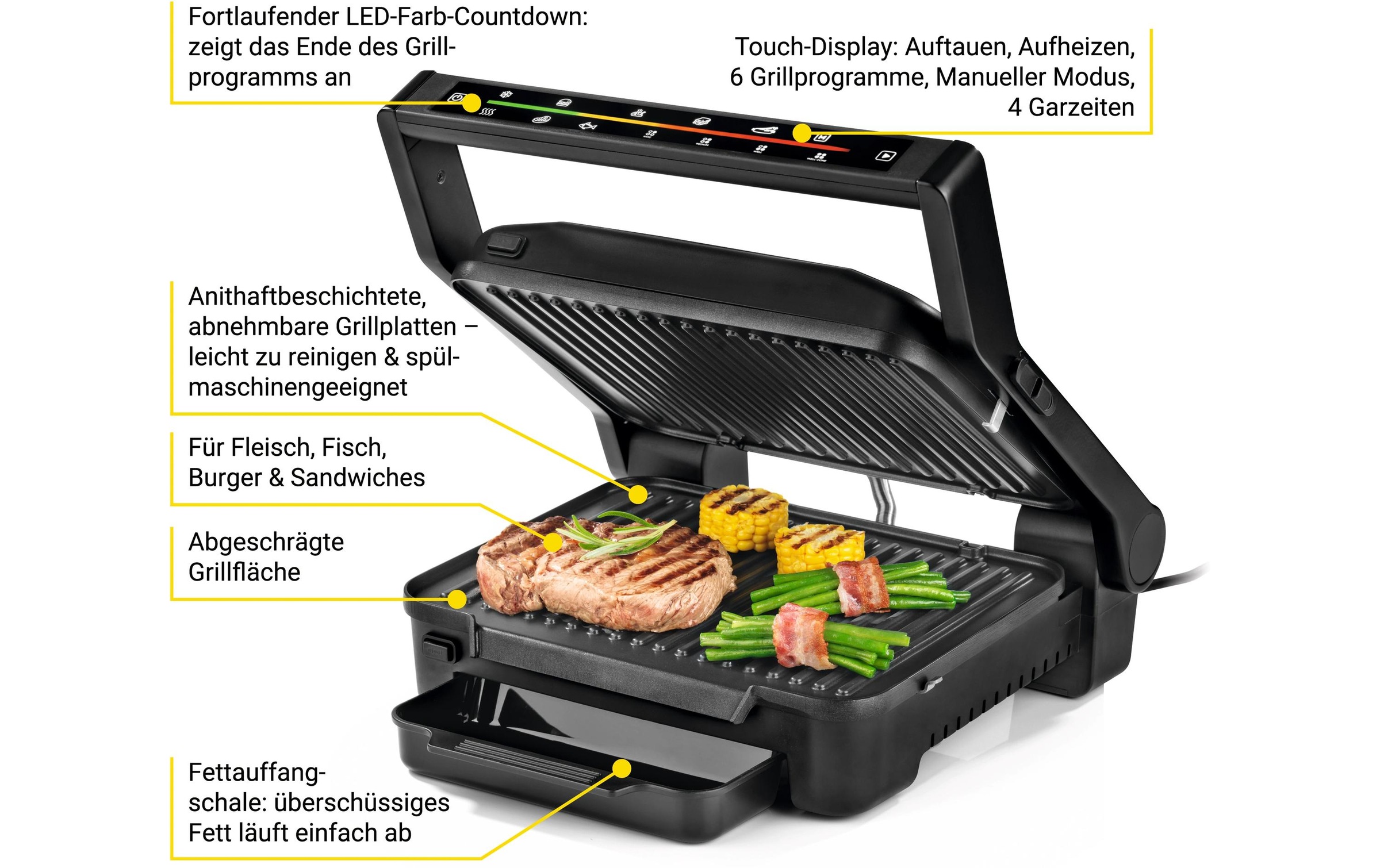 Kontaktgrill »N8Werk Smart 2000 W«