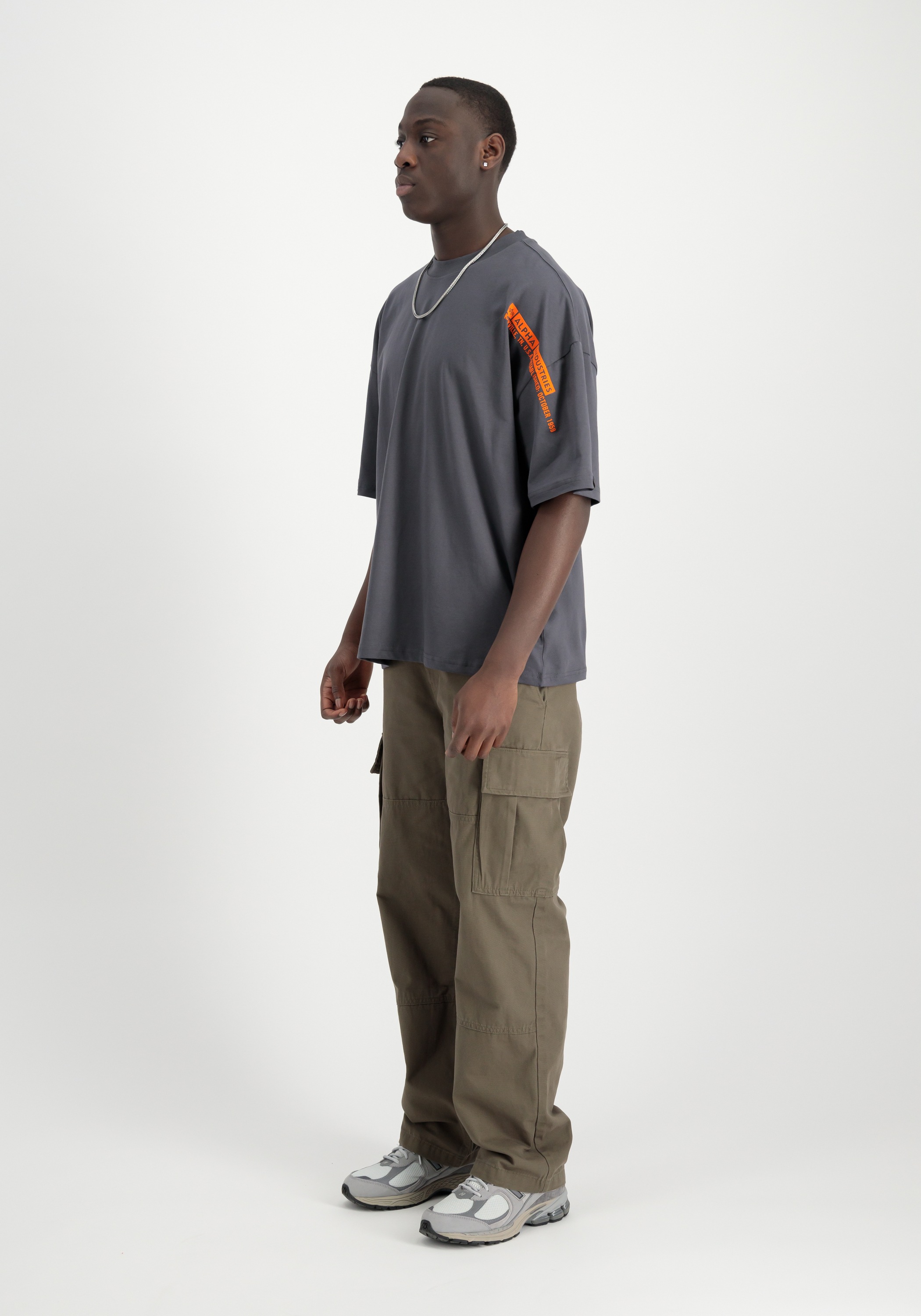 Alpha Industries T-Shirt »Alpha Industries Men - T-Shirts Flock Logo T-Shirt«